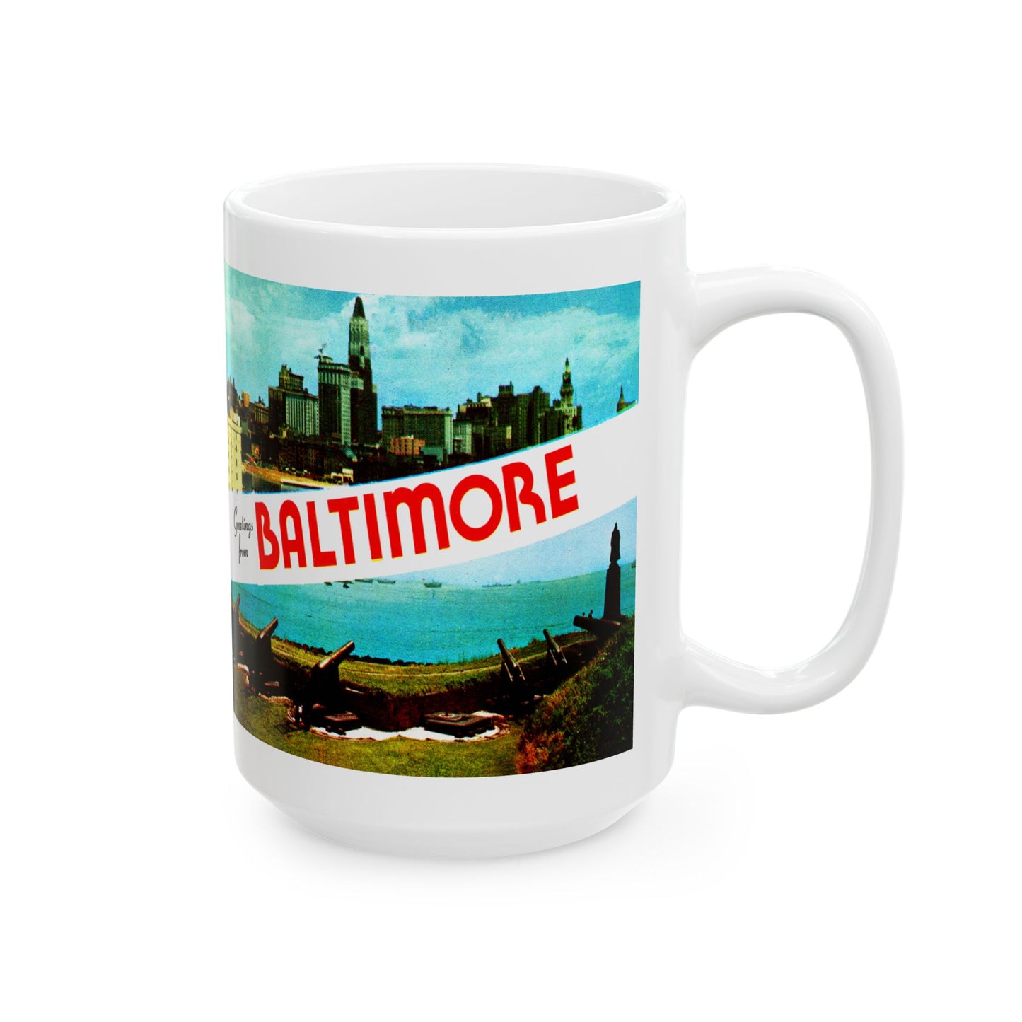 Memebly  1950s Greetings from Baltimore MD Maryland Coffee Mug