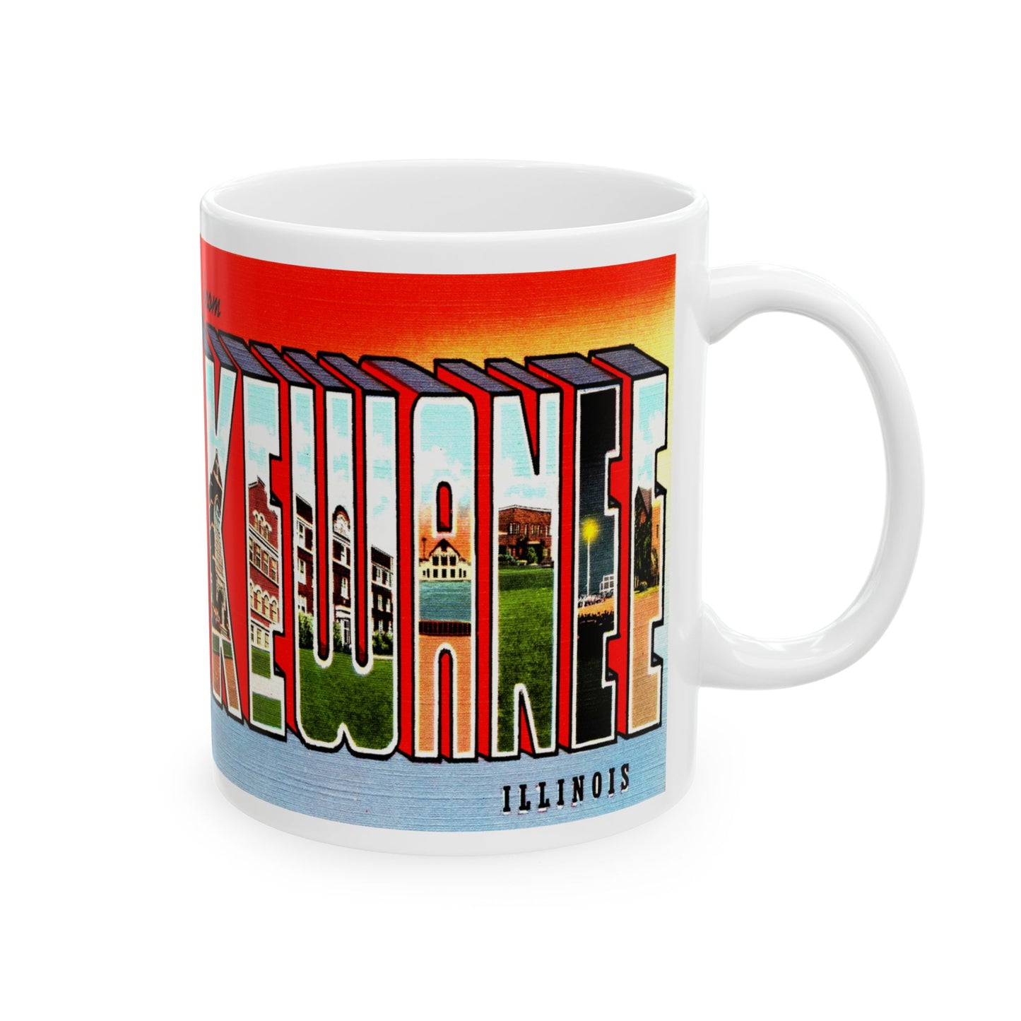 Memebly Retro Greetings from Joliet IL Coffee Mug