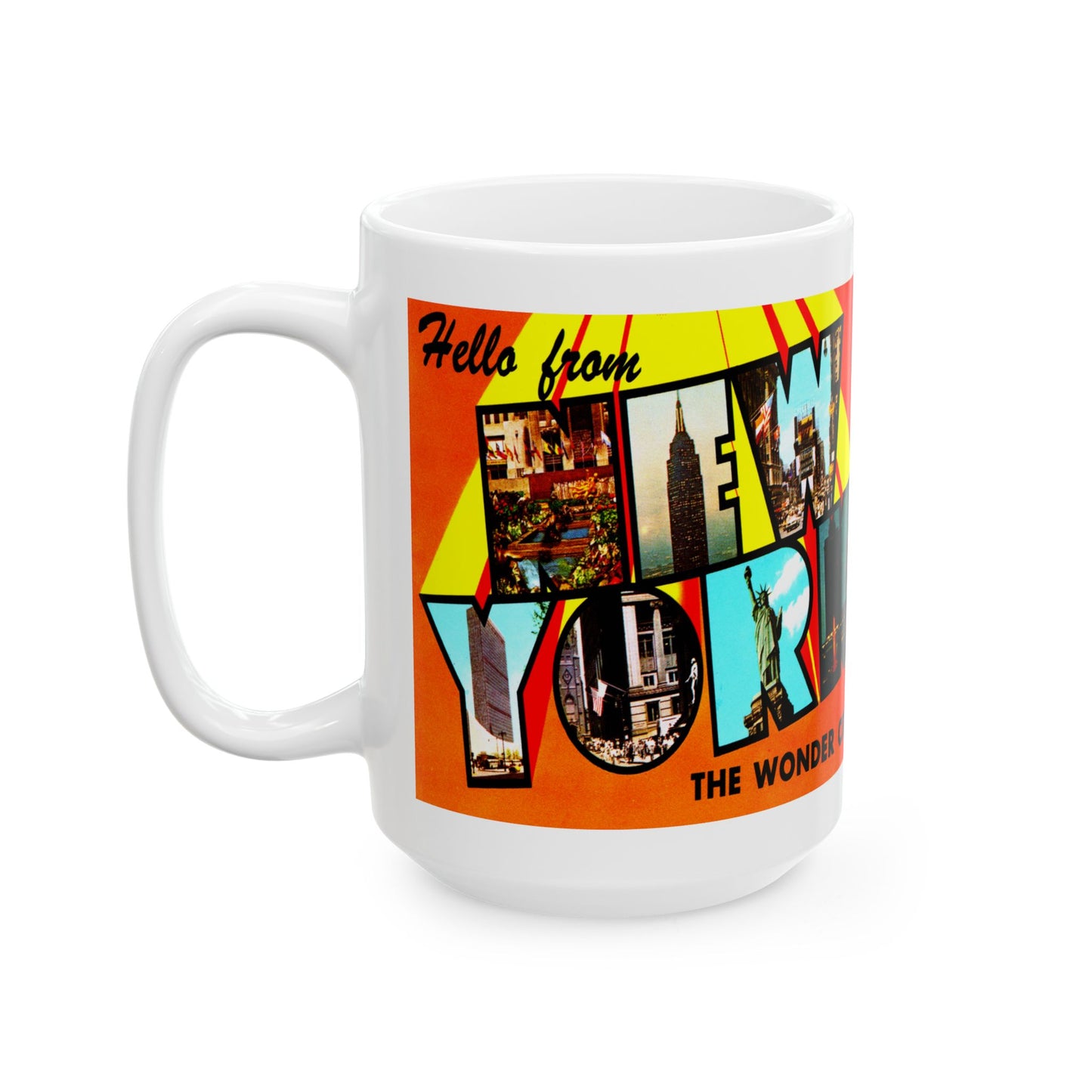 Memebly Retro 1950s Greetings from New York City New York Coffee Mug