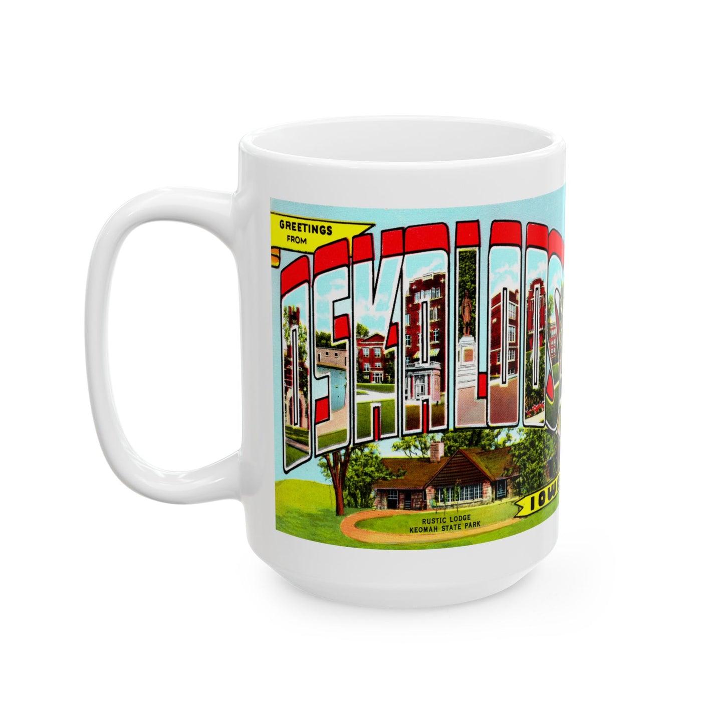 Memebly Vintage Greetings from Oskaloosa IA Coffee Mug