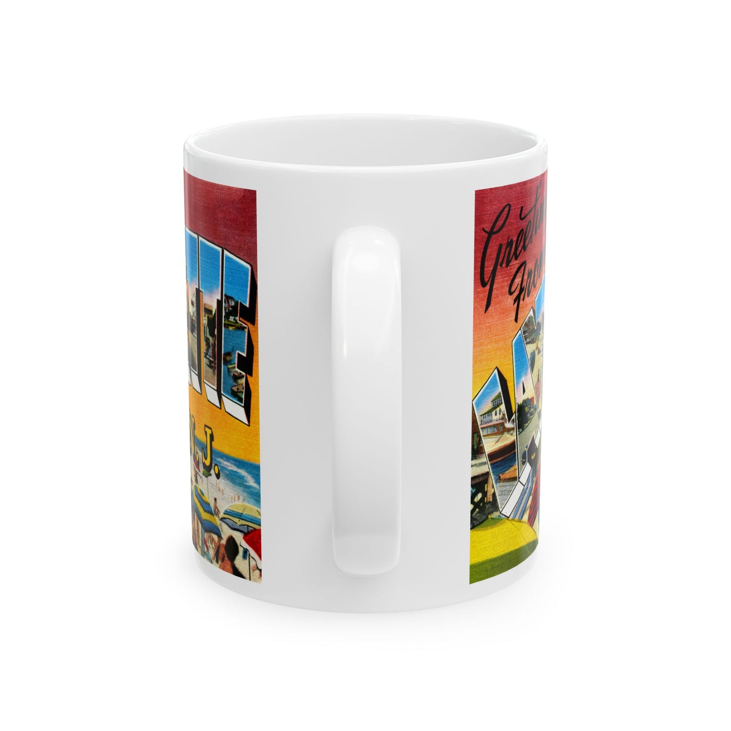 Memebly Vintage Greetings from Lavallette NJ New Jersey Coffee Mug