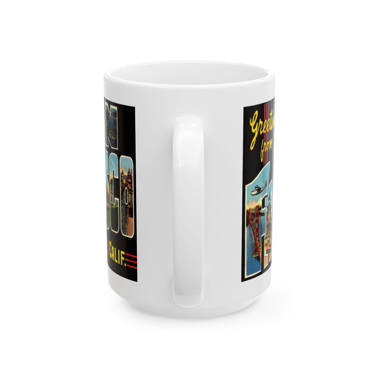 Memebly Vintage Greetings from San Francisco CA Coffee Mug