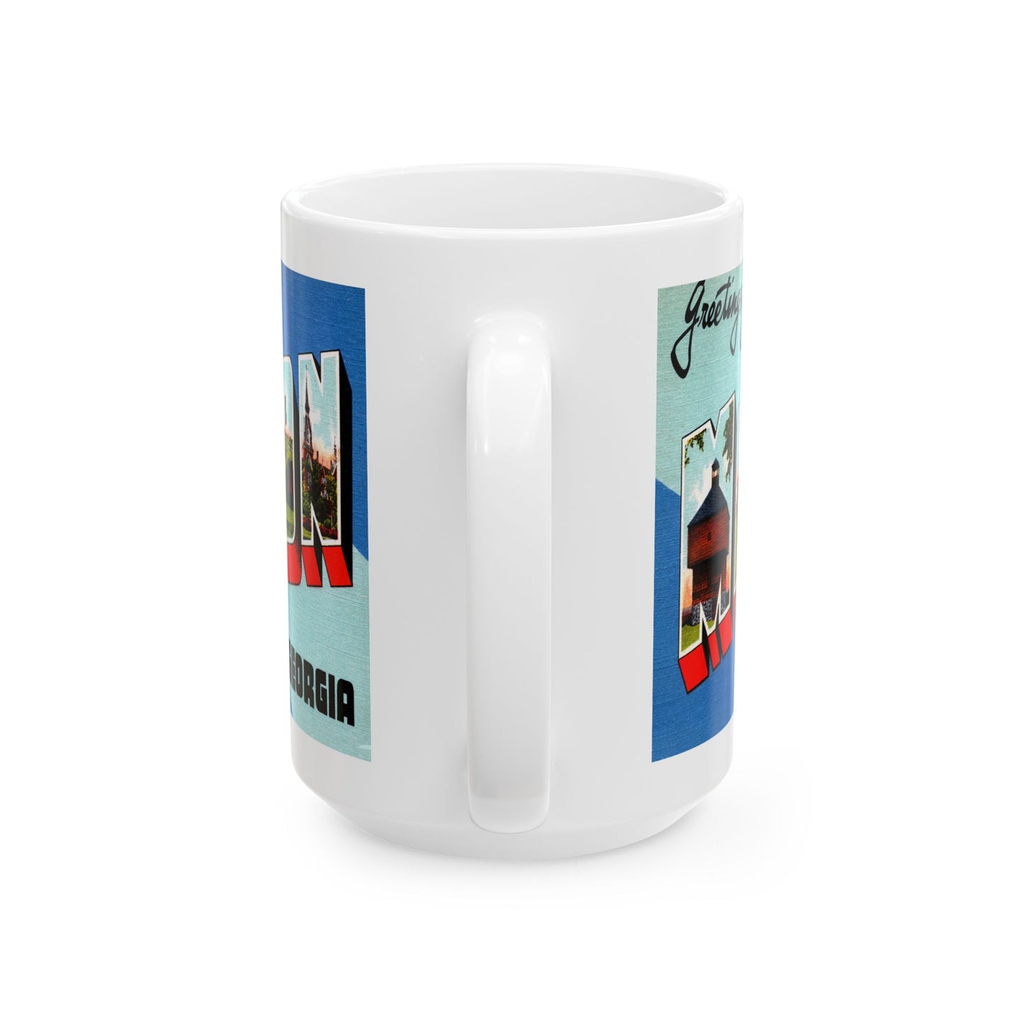 Memebly Scenic Vintage Greetings from Macon GA Coffee Mug