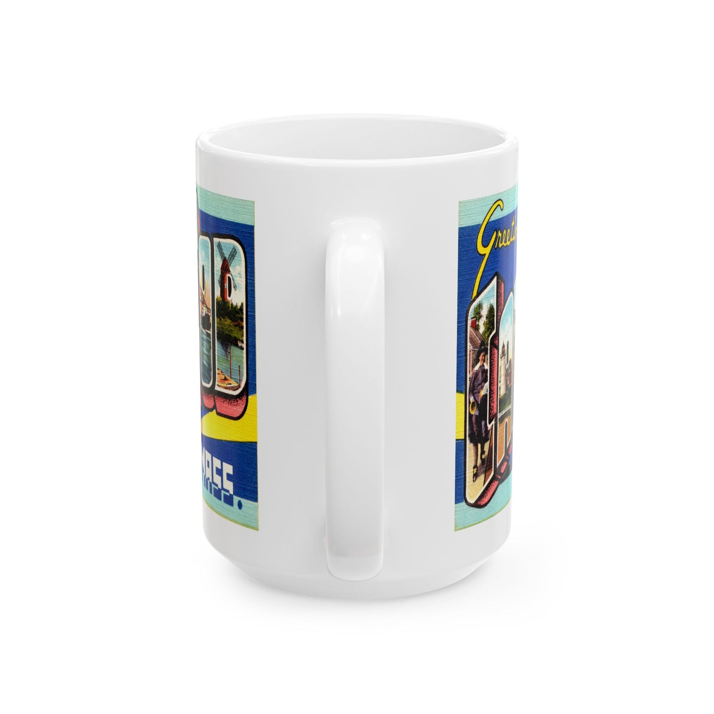 Memebly Vintage Retro Greetings from Cape Cod MA Massachusetts Coffee Mug