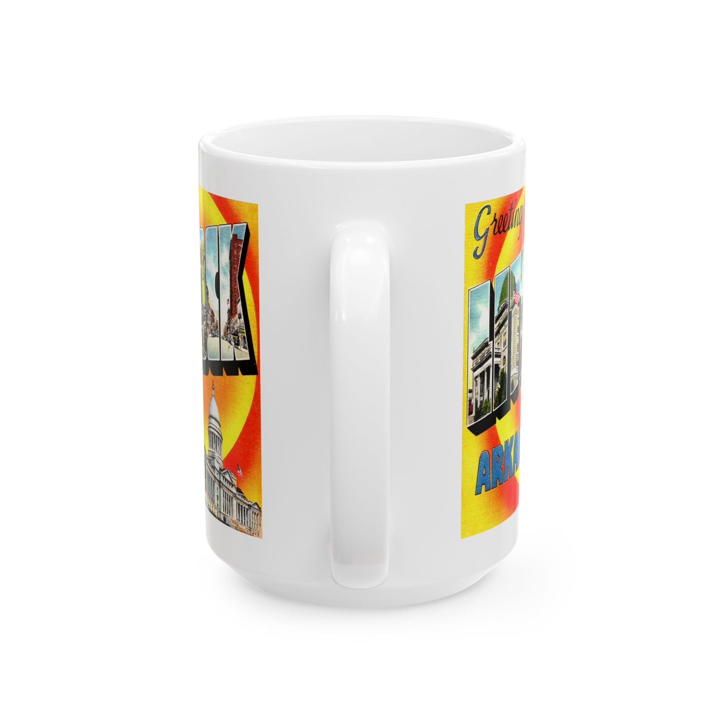 Memebly Retro Greetings from Little Rock AR Coffee Mug