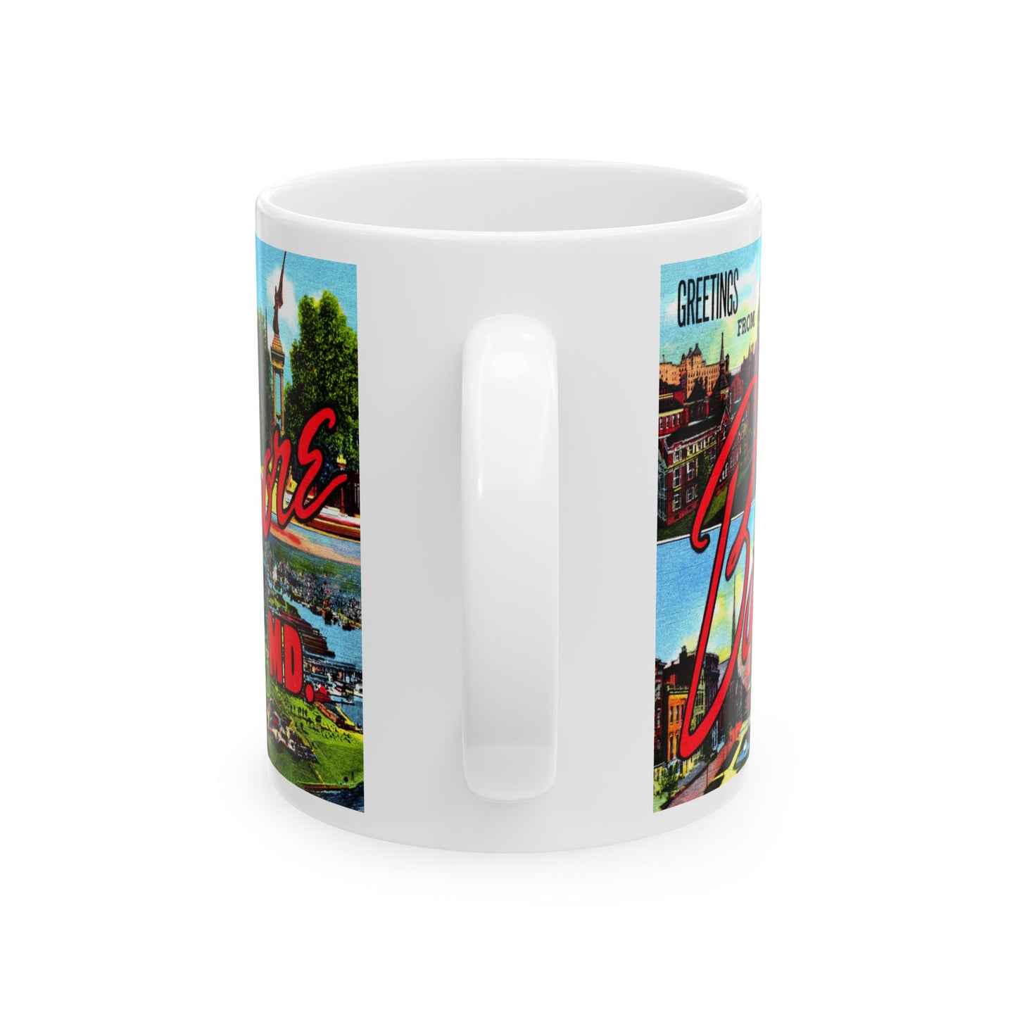 Memebly Scenic Retro Greetings from Baltimore MD Maryland Coffee Mug