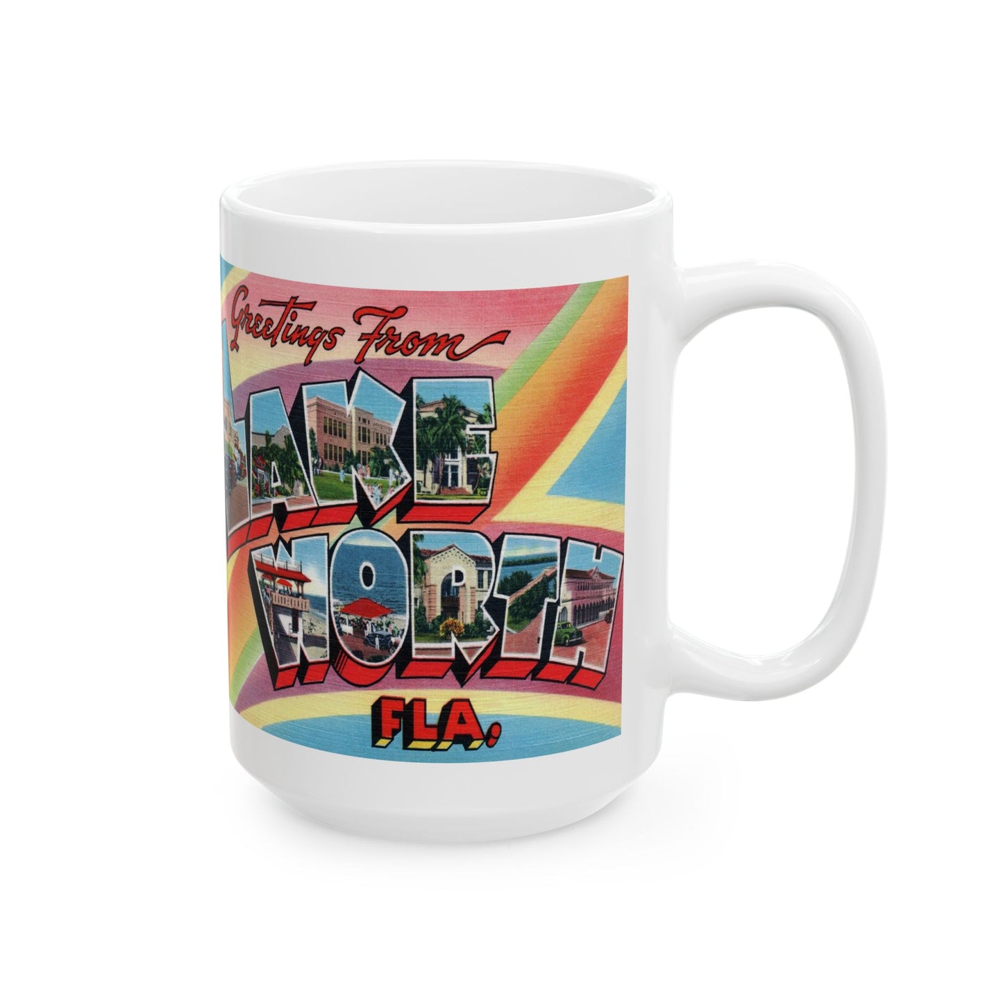 Memebly Retro Greetings from Lake Worth FL Florida Coffee Mug