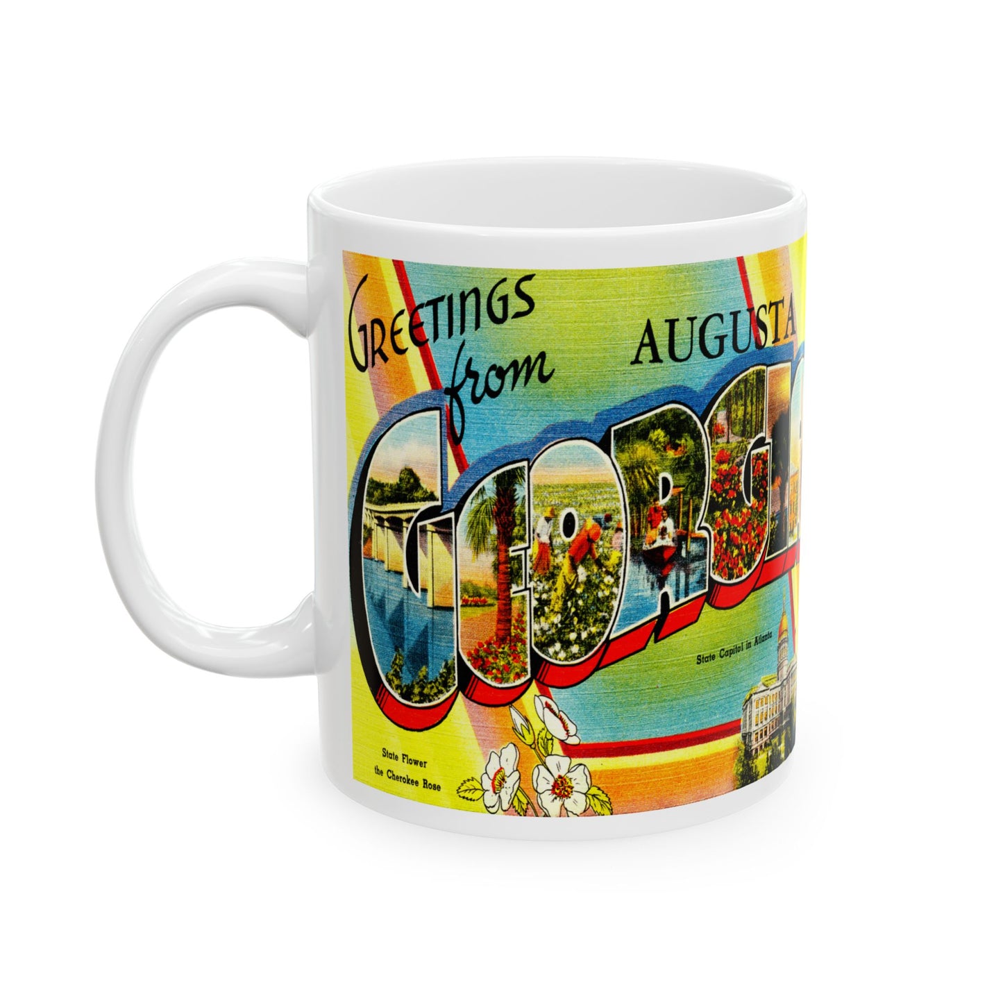 Memebly Pastel Vintage Greetings from Agusta GA Coffee Mug