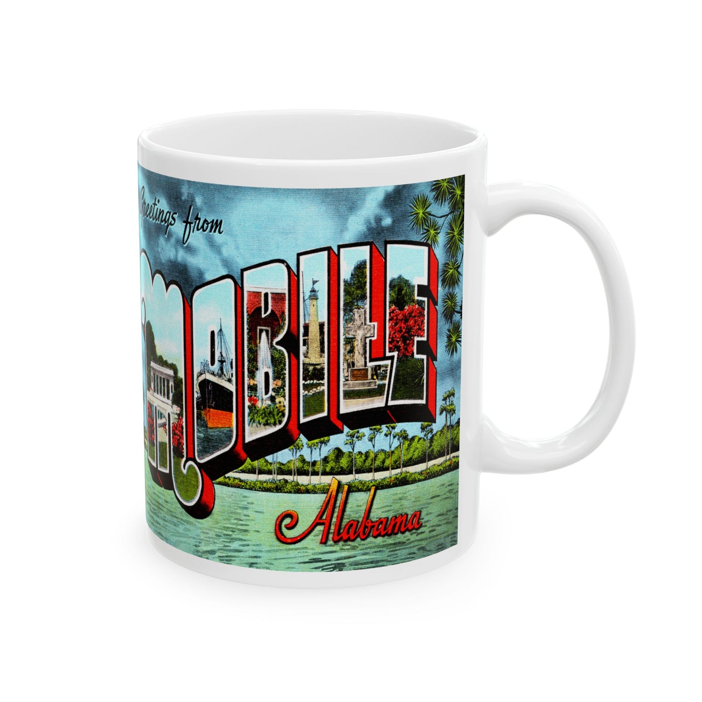 Memebly Retro Greetings from Mobile AL Coffee Mug