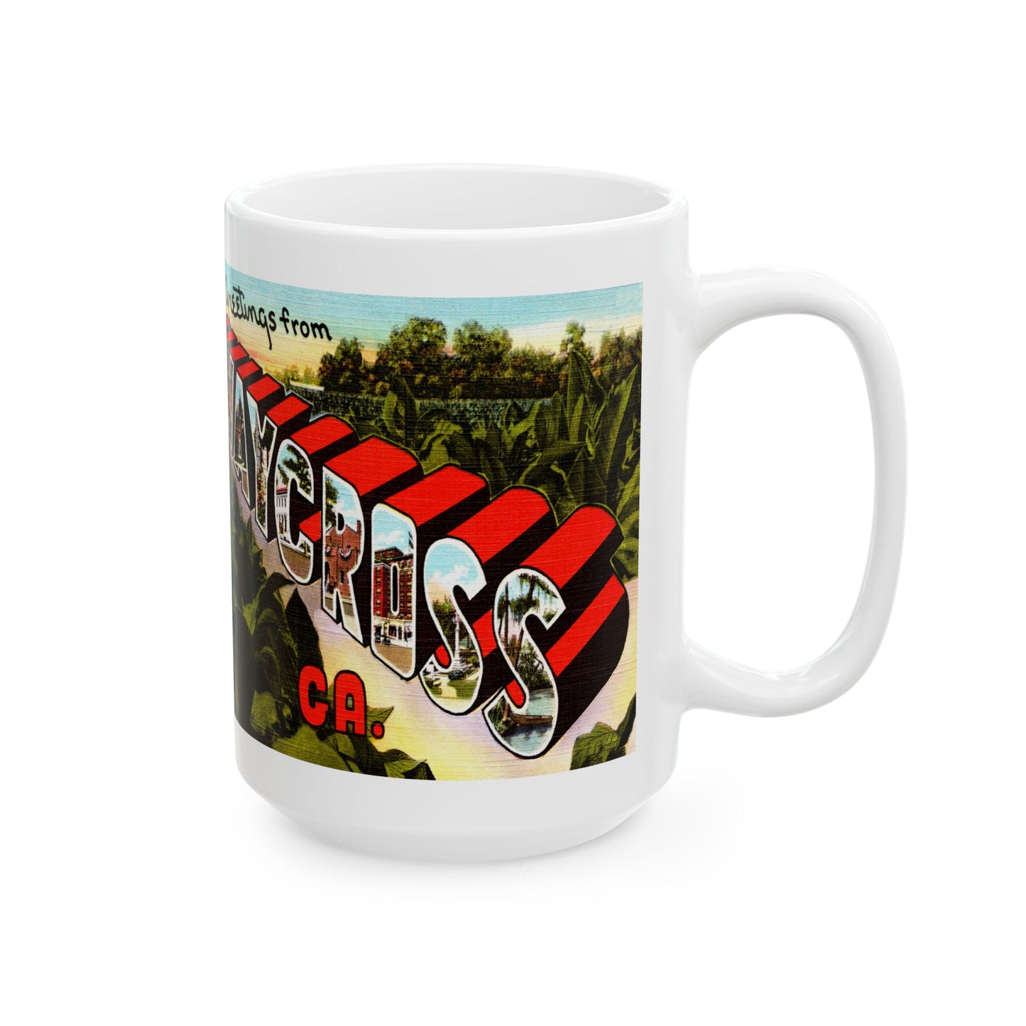 Memebly Vintage Greetings from Waycross GA Coffee Mug