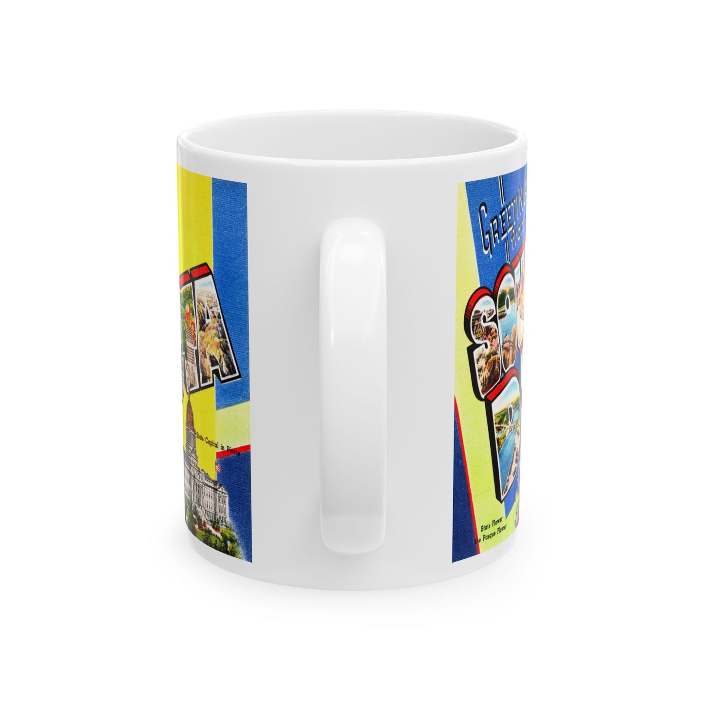 Memebly Vintage Retro Greetings from South Dakota SD Coffee Mug