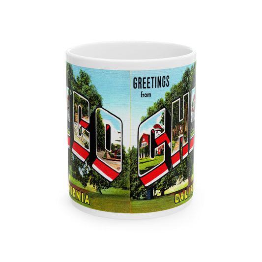 Memebly Vintage Greetings from Chico CA California Coffee Mug