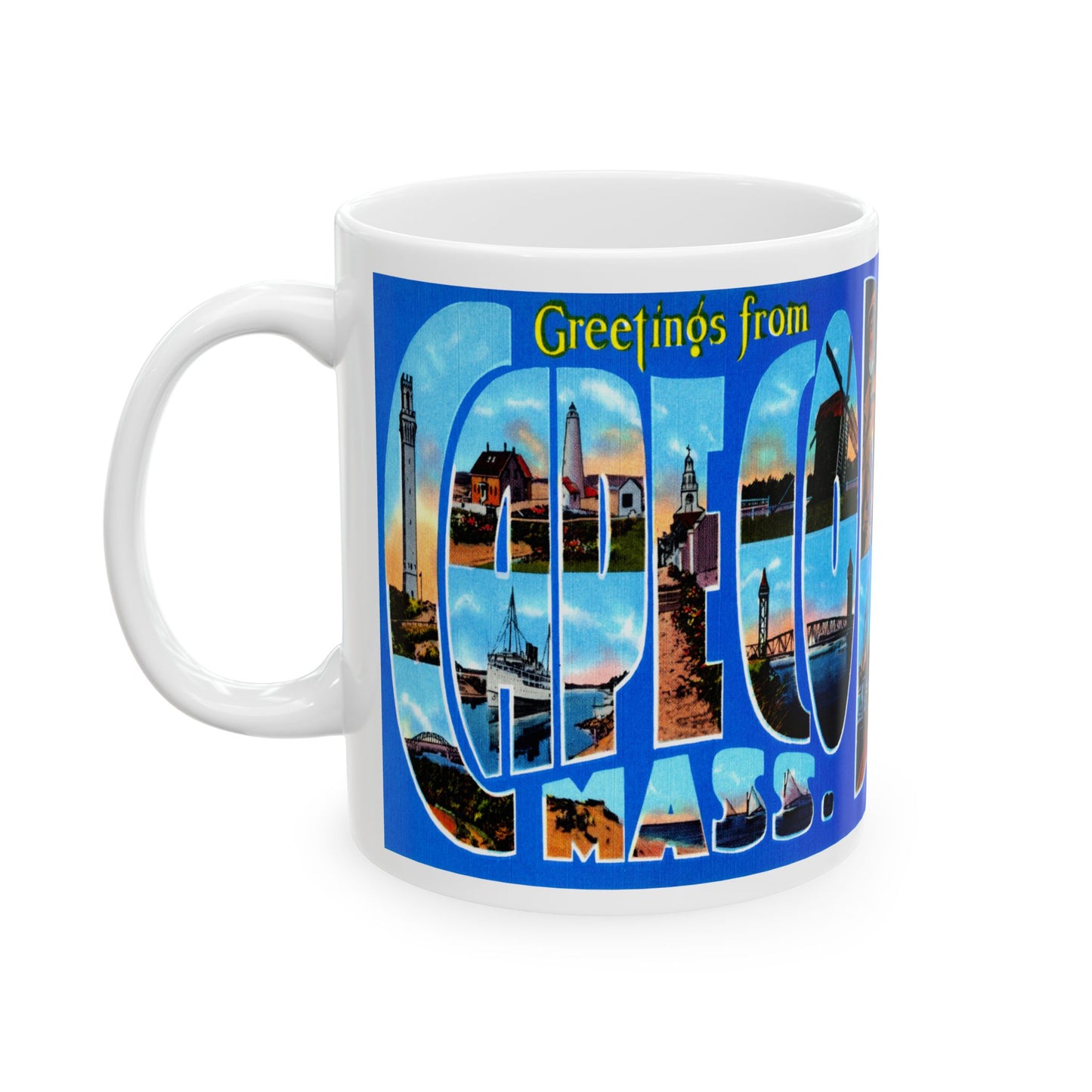 Memebly Greetings from Cape Cod MA Masssachusetts Coffee Mug