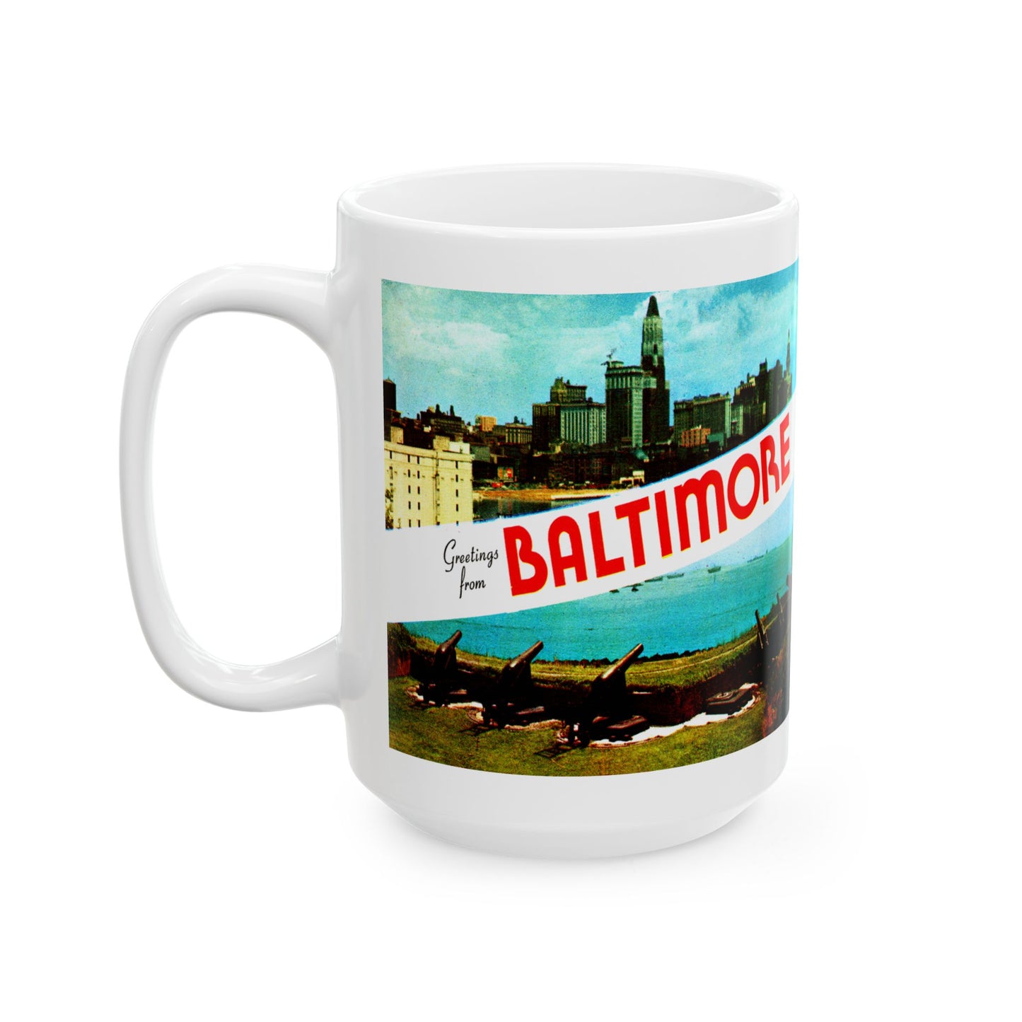 Memebly  1950s Greetings from Baltimore MD Maryland Coffee Mug