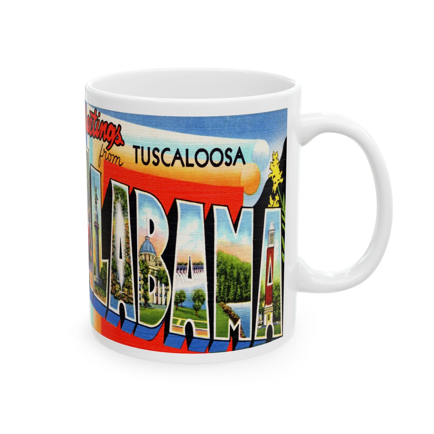 Memebly Vintage Greetings from Tuscaloosa AL Coffee Mug