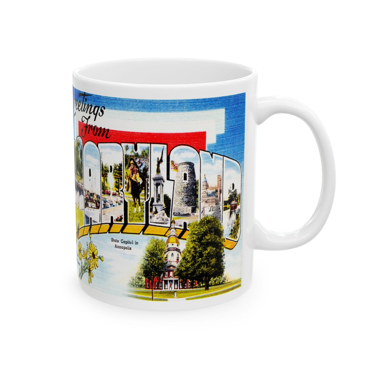 Memebly Scenic Vintage Greetings from Maryland MD Coffee Mug