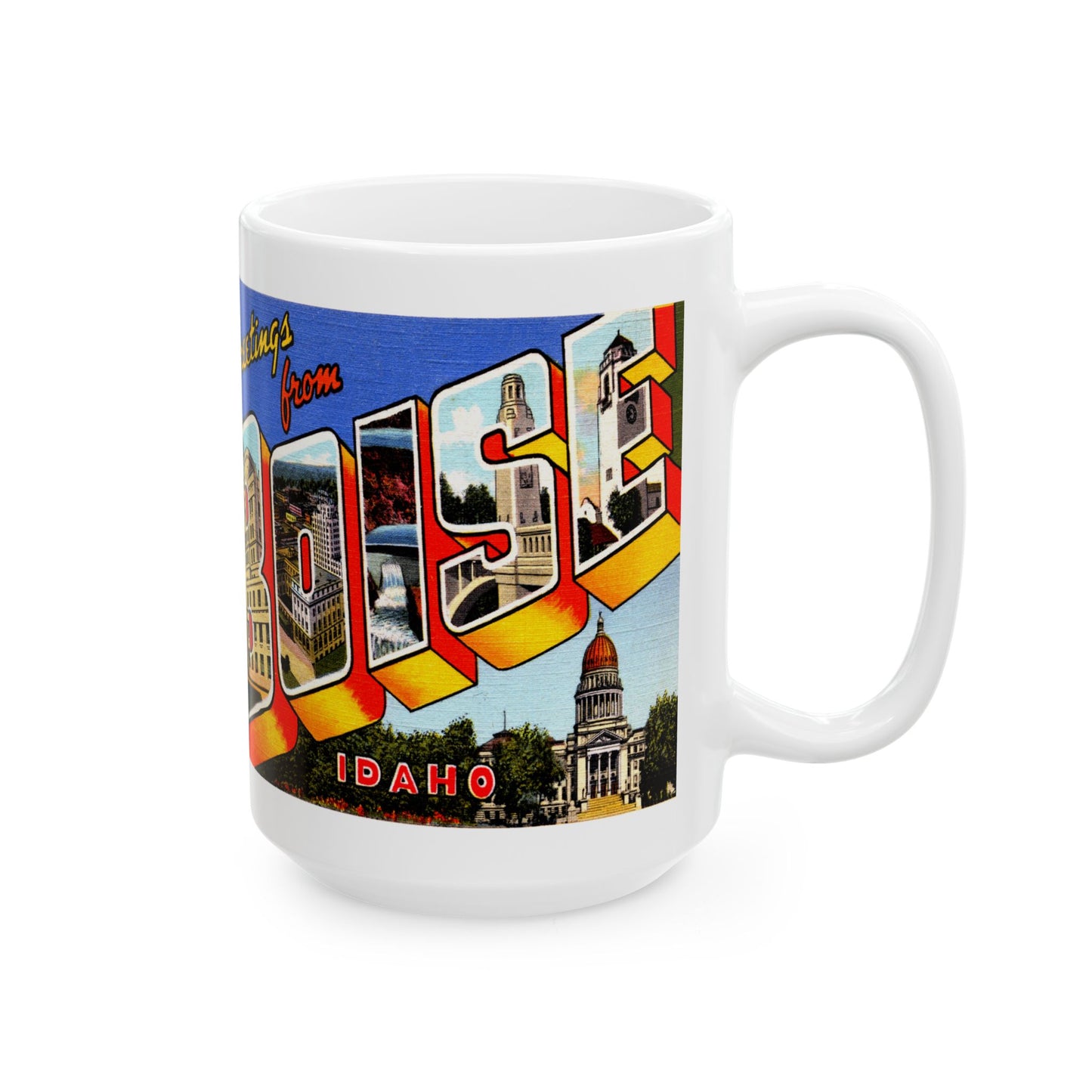 Memebly Retro Greetings from Boise ID Coffee Mug