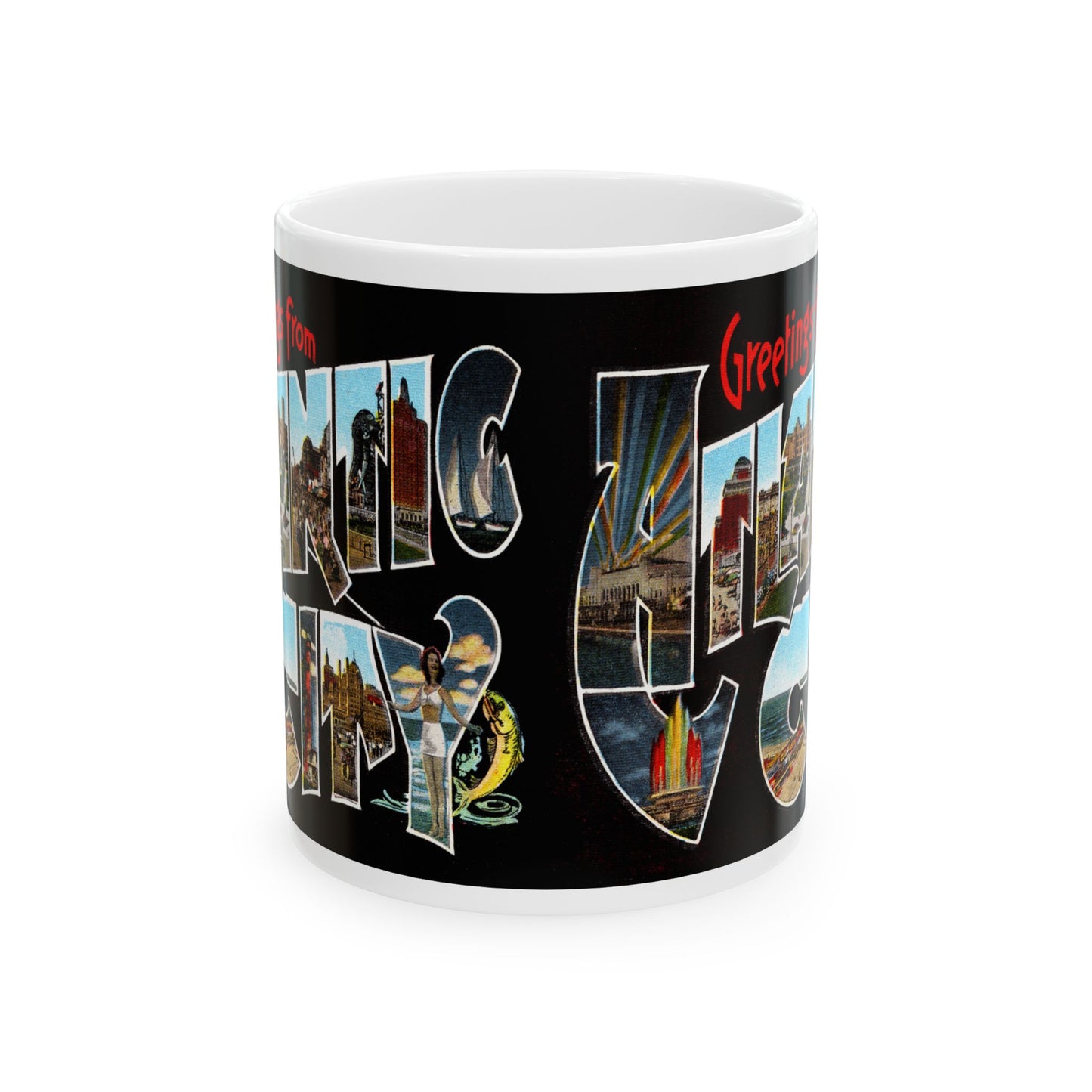 Memebly Retro Greetings from Atlantic City NJ New Jersey Coffee Mug