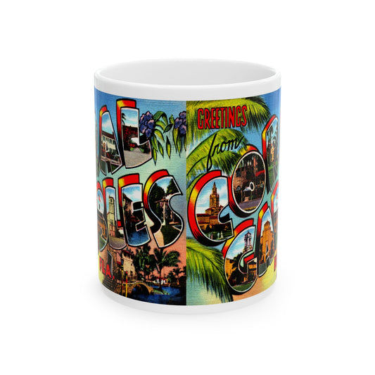 Memebly Colorful Vintage Coral Gables FL Florida Coffee Mug