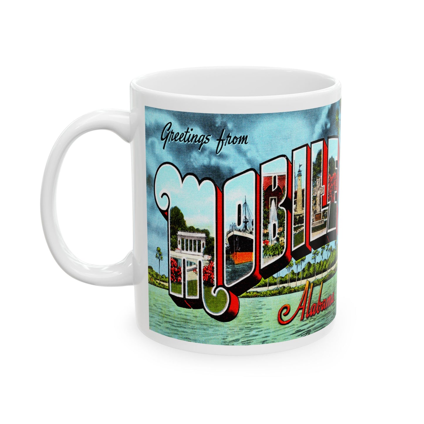 Memebly Retro Greetings from Mobile AL Coffee Mug