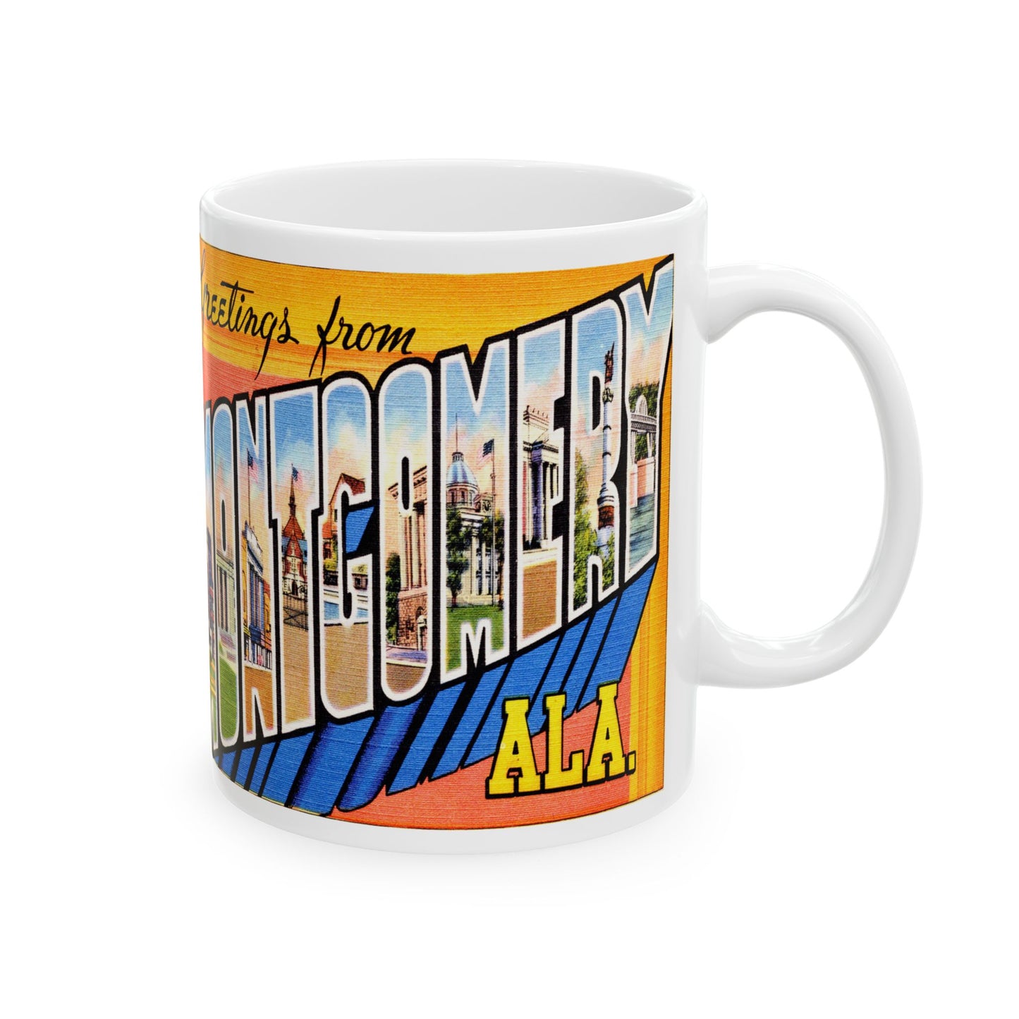 Memebly Vintage Greetings from Montgomery AL Coffee Mug