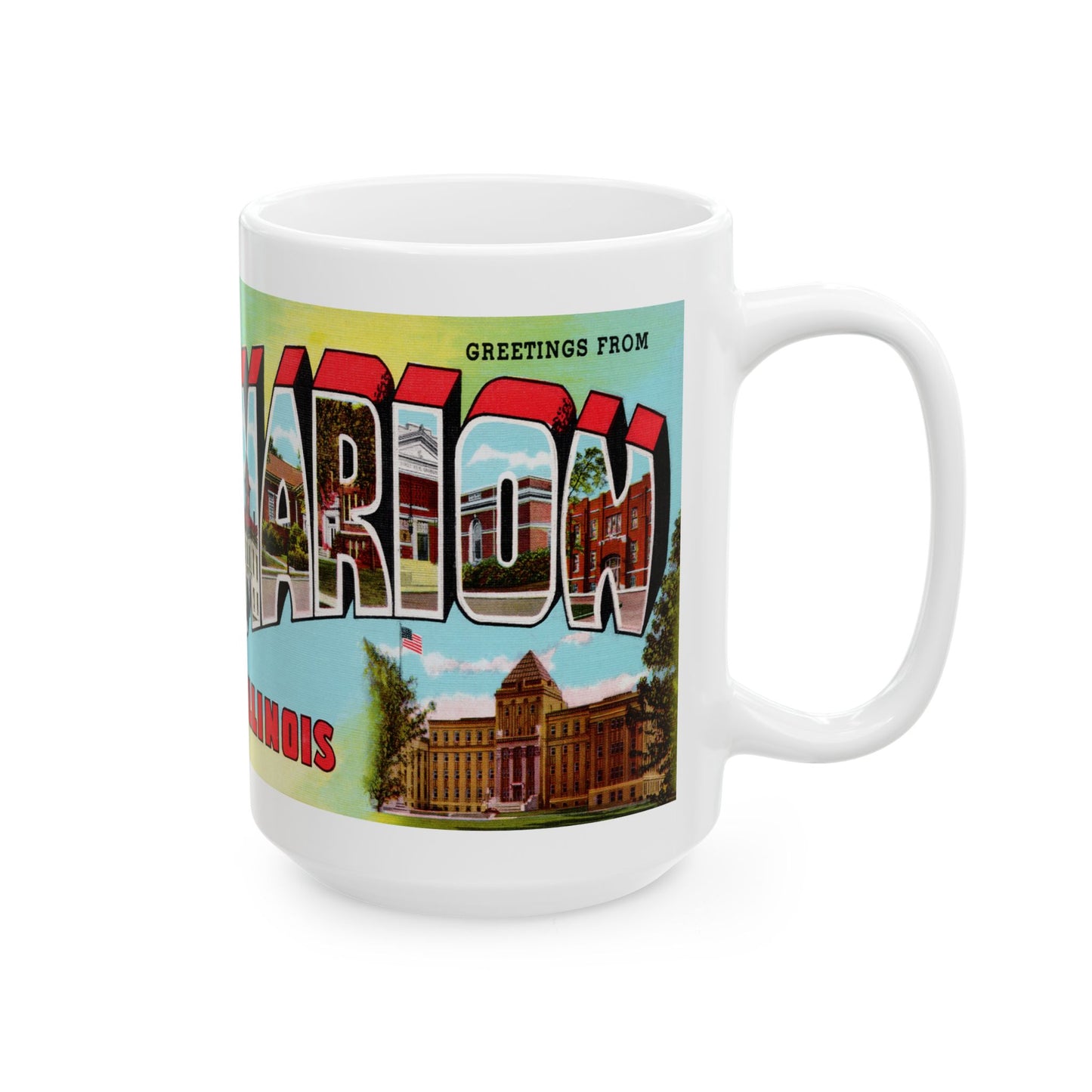 Memebly Vintage Greetings from Marion IL Coffee Mug