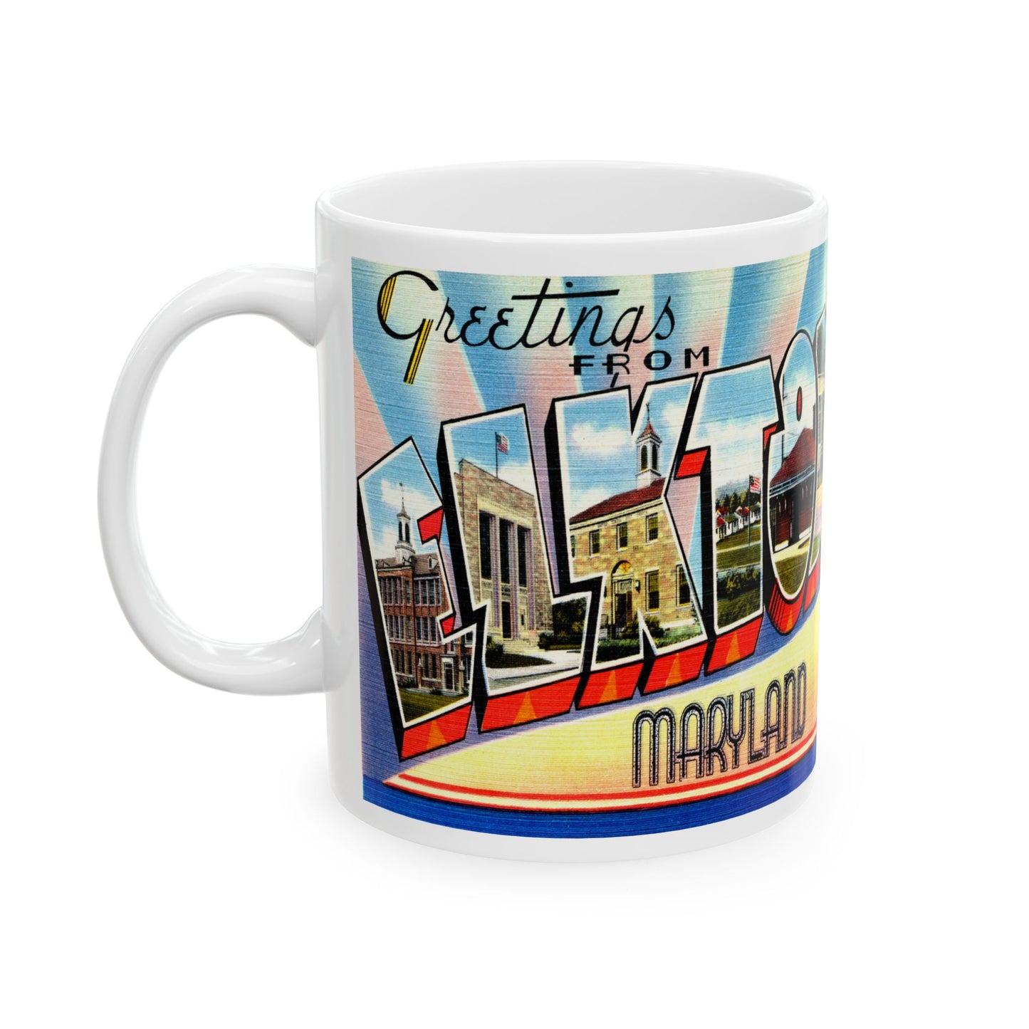 Memebly Vintage Greetings from Elkton MD Maryland Coffee Mug