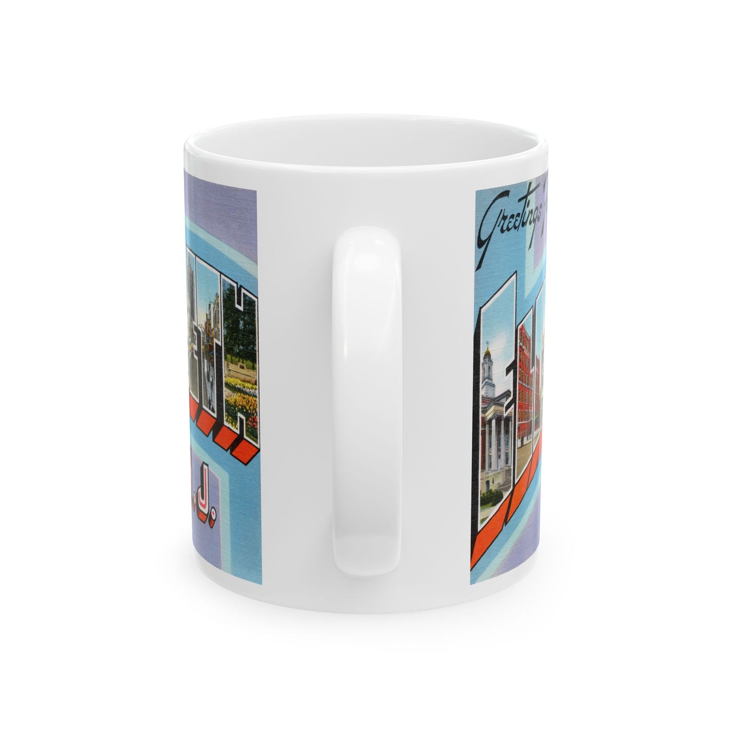 Memebly Vintage Greetings from Elizabeth NJ New Jersey Coffee Mug