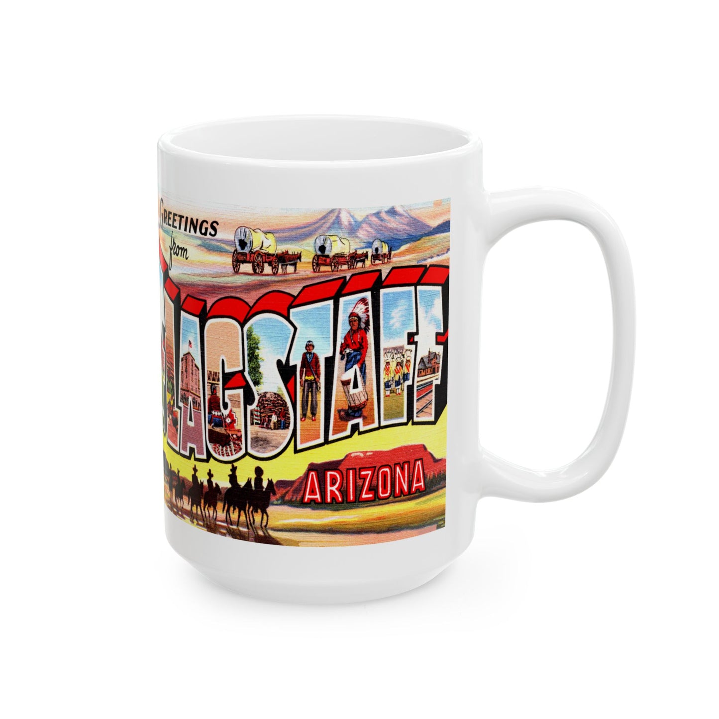 Memebly Vintage Greetings from Flagstaff AZ Coffee Mug