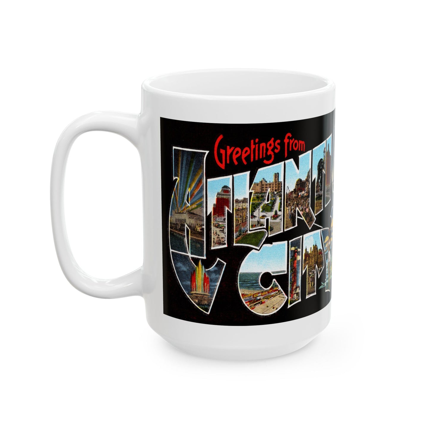 Memebly Retro Greetings from Atlantic City NJ New Jersey Coffee Mug