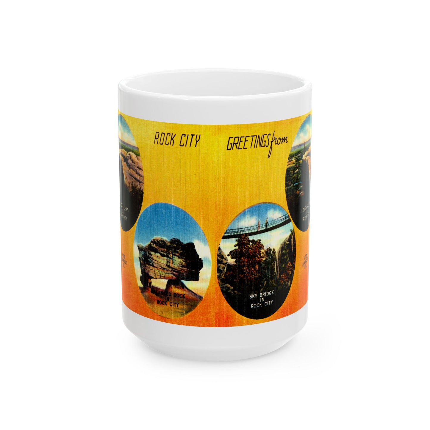 Memebly Scenic Vintage Greetings from Rock City Chatanooga TN Tennessee Coffee Mug