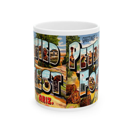 Memebly Vintage Greetings from Petrified Forest AZ Arizona Coffee Mug