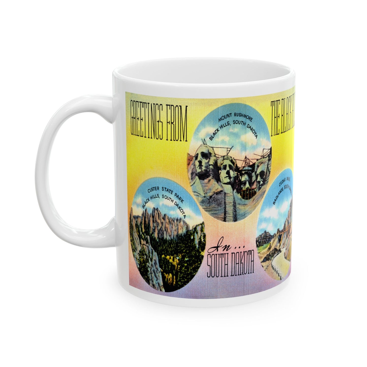 Memebly Scenic Vintage Greetings from Black Hills South Dakota Coffee Mug