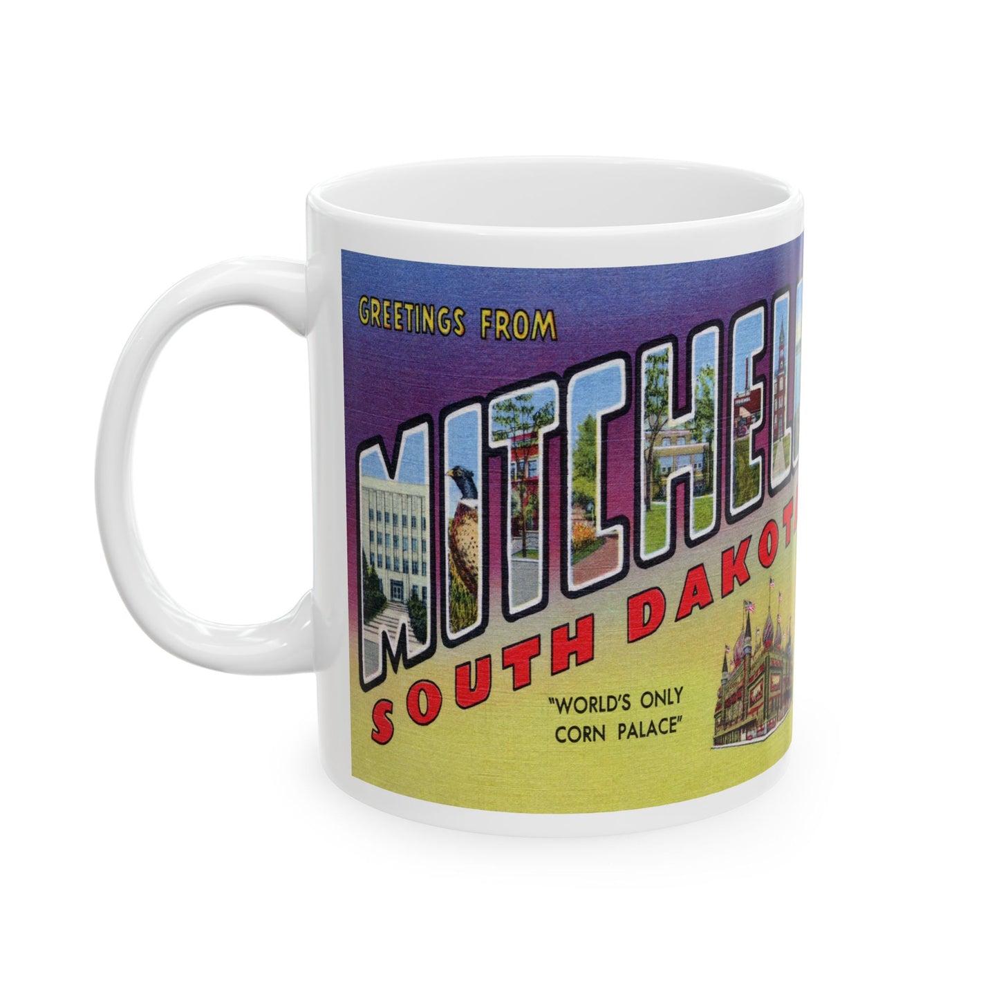 Memebly Vintage Greetings from Mitchell SD South Dakota Coffee Mug