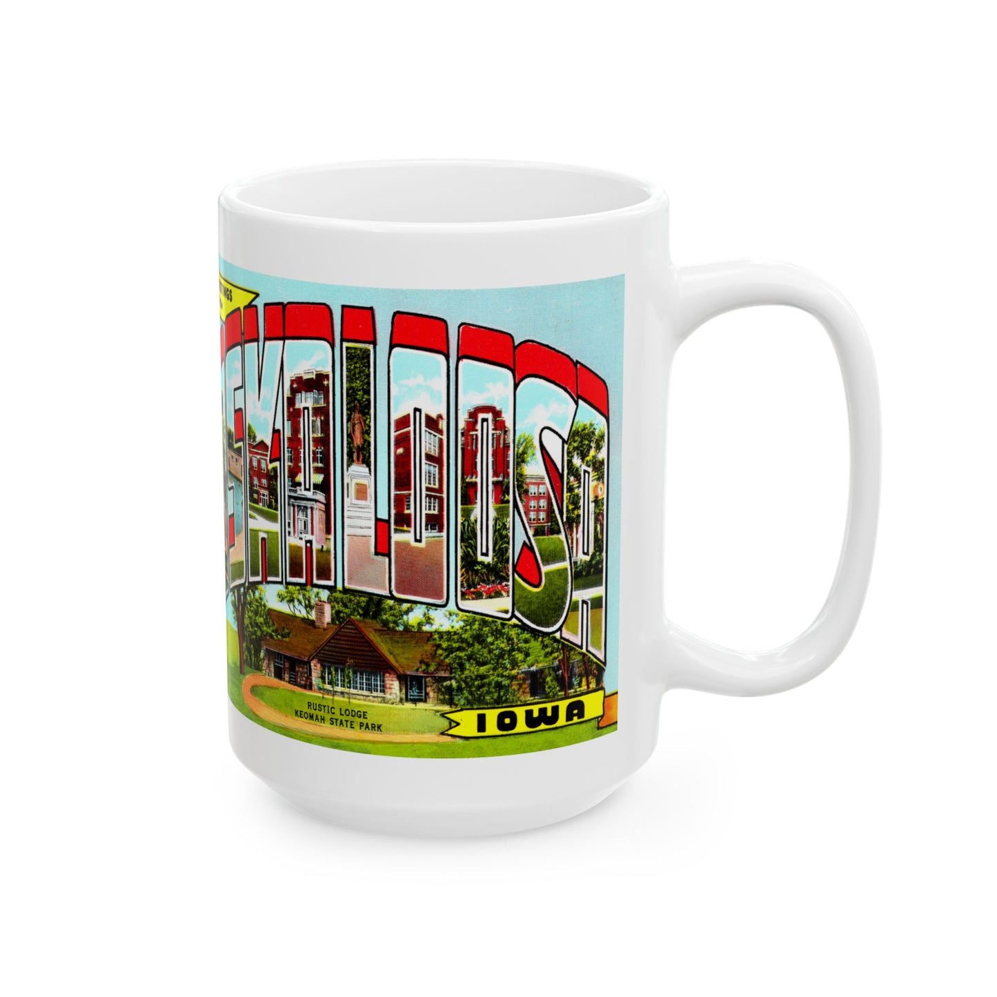 Memebly Vintage Greetings from Oskaloosa IA Coffee Mug