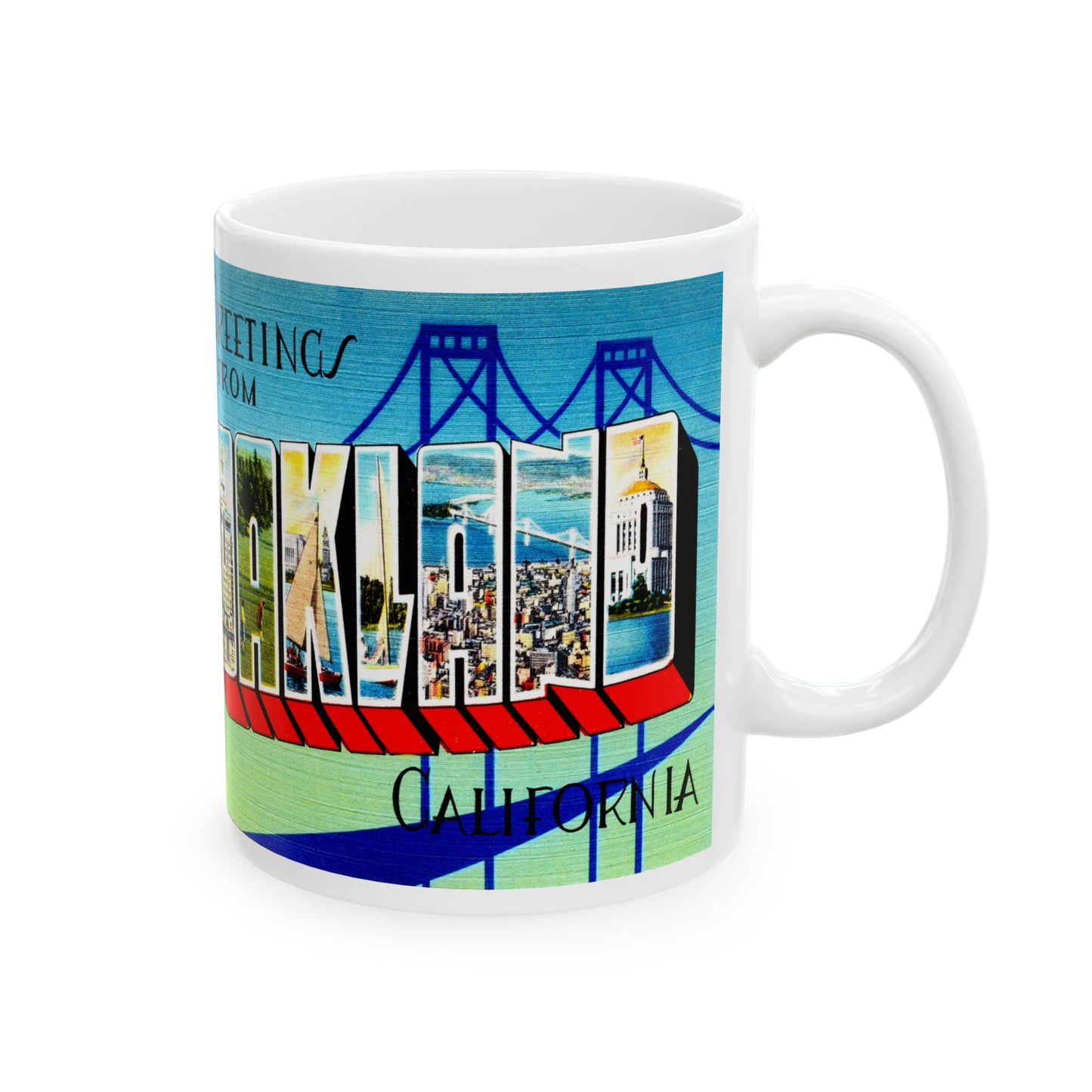 Memebly Retro Greetings from Oakland CA California Coffee Mug