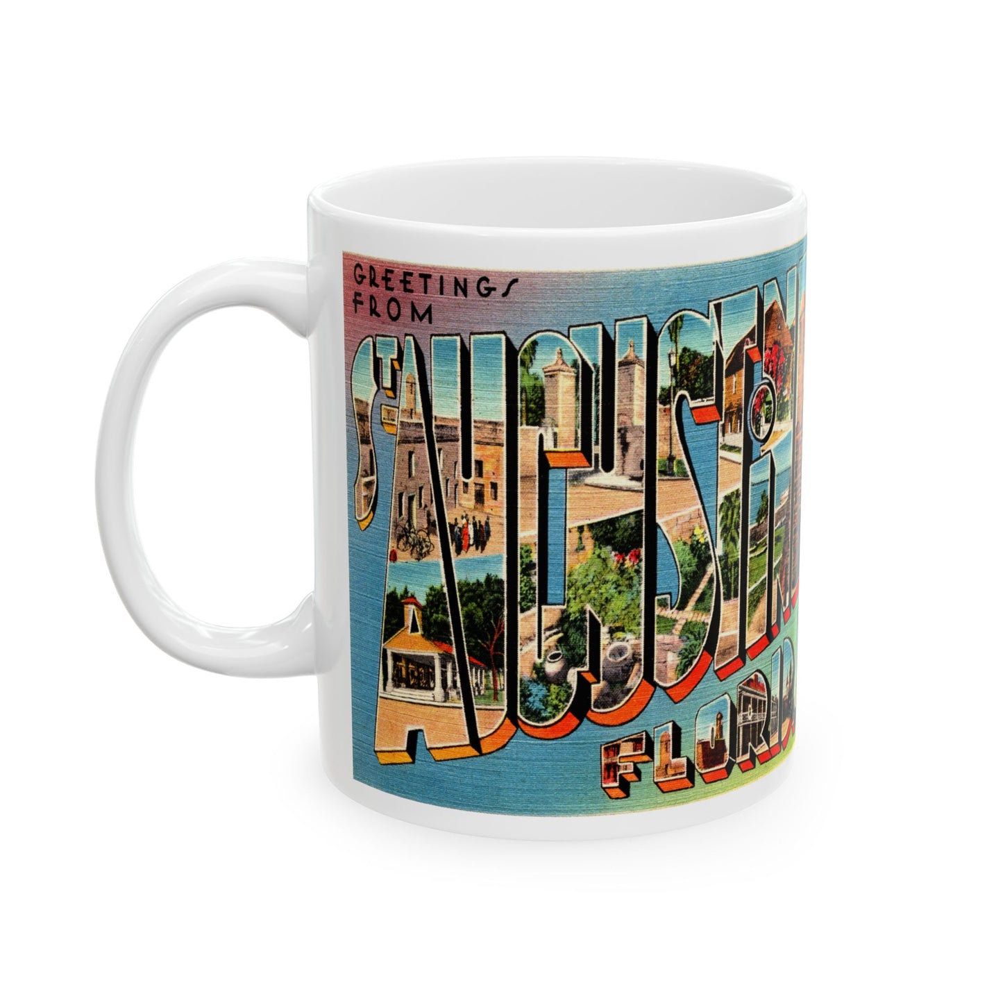 Memebly Retro Greetings from St Augustine FL Florida Coffee Mug