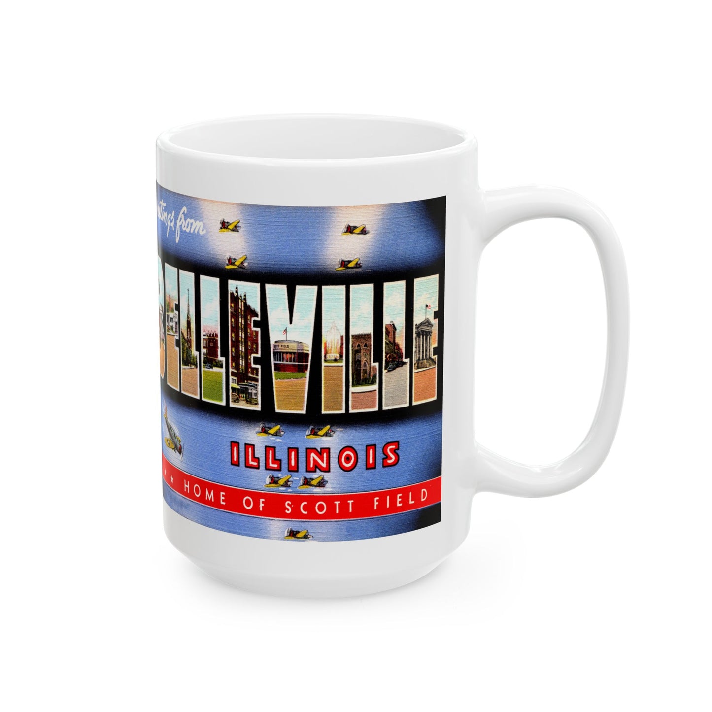 Memebly Vintage Greetings from Belleville IL Coffee Mug