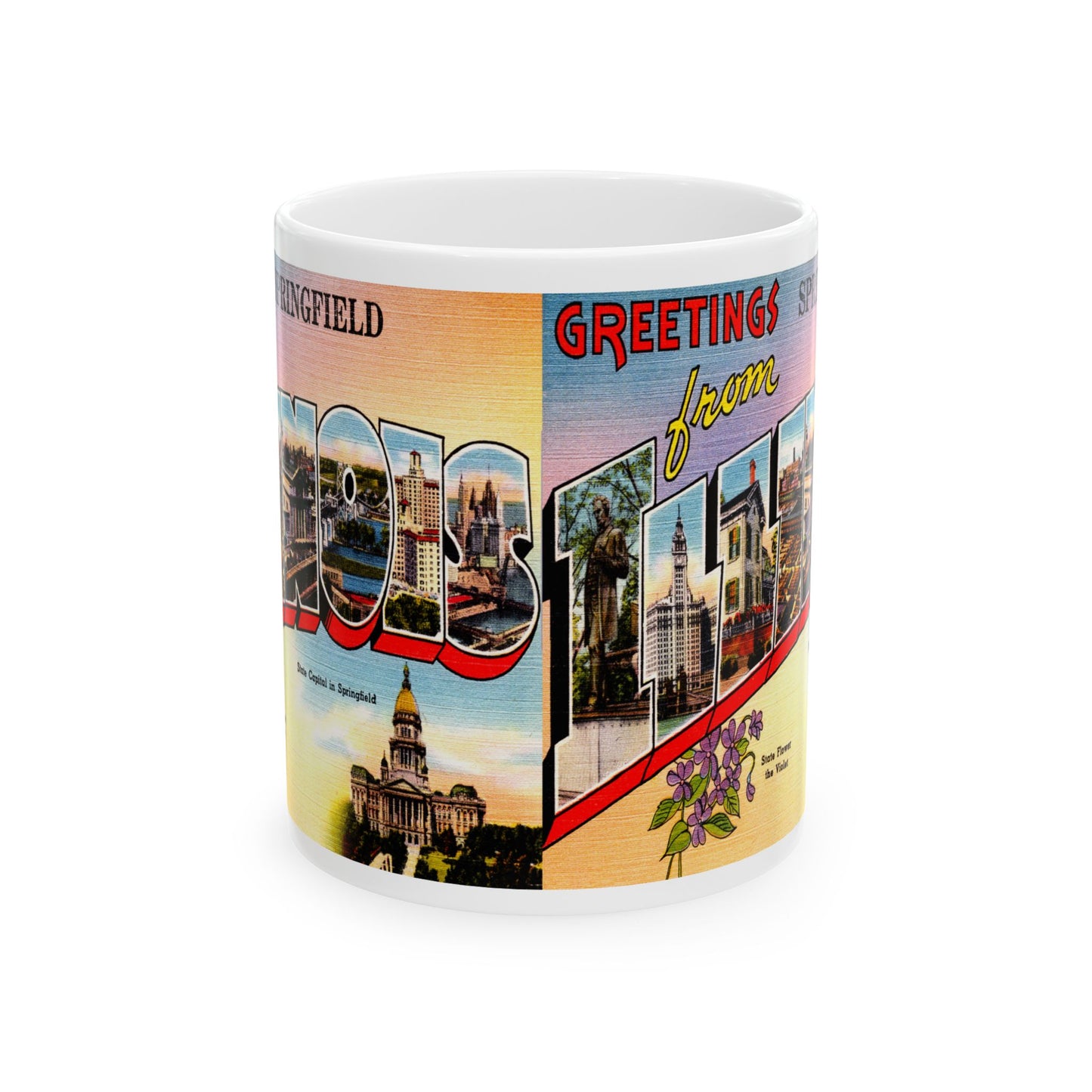 Memebly Vintage Greetings from Springfield IL Coffee Mug