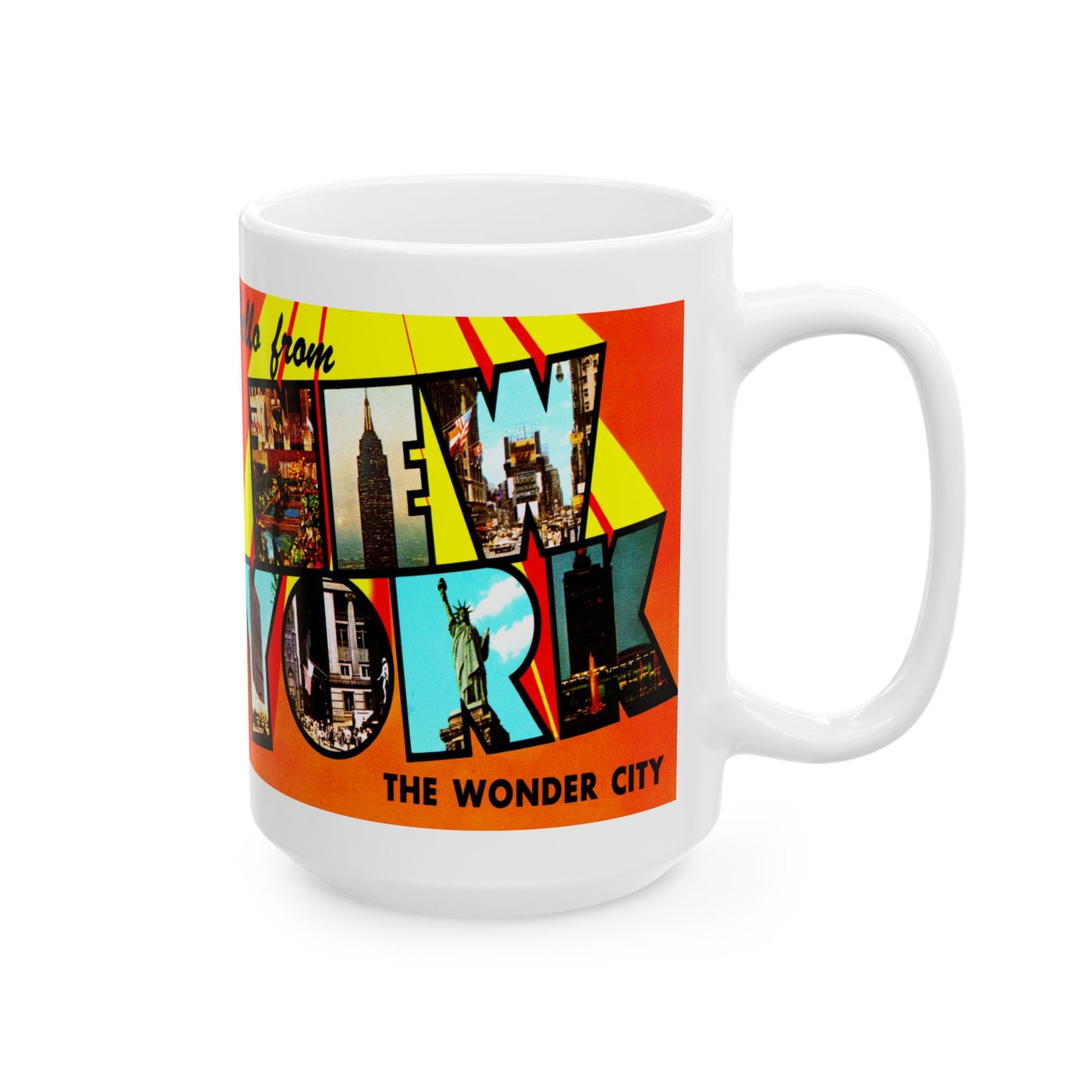 Memebly Retro 1950s Greetings from New York City New York Coffee Mug