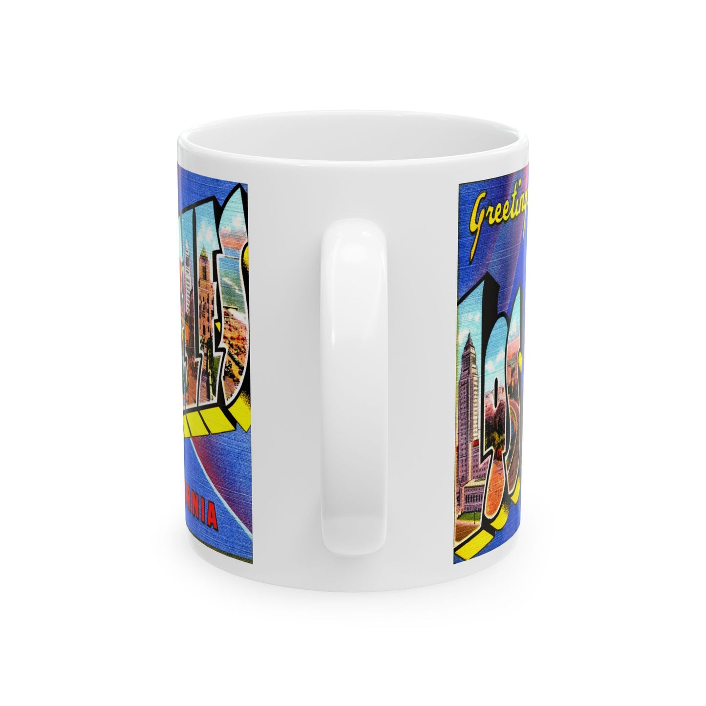 Memebly Colorful Greetings from Los Angeles CA California Coffee Mug