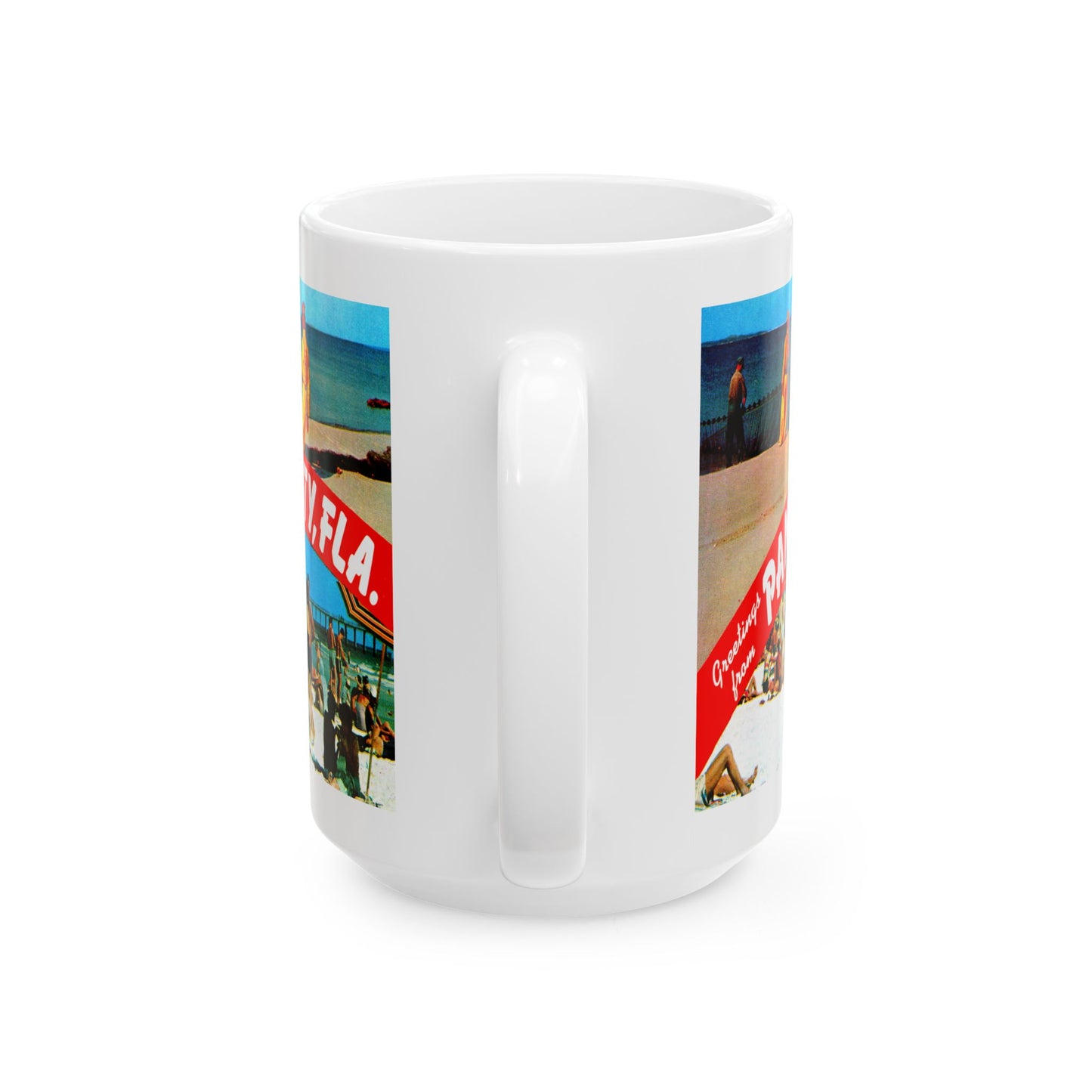 Memebly Retro 1950s Greetings from Panama City FL Florida Coffee Mug