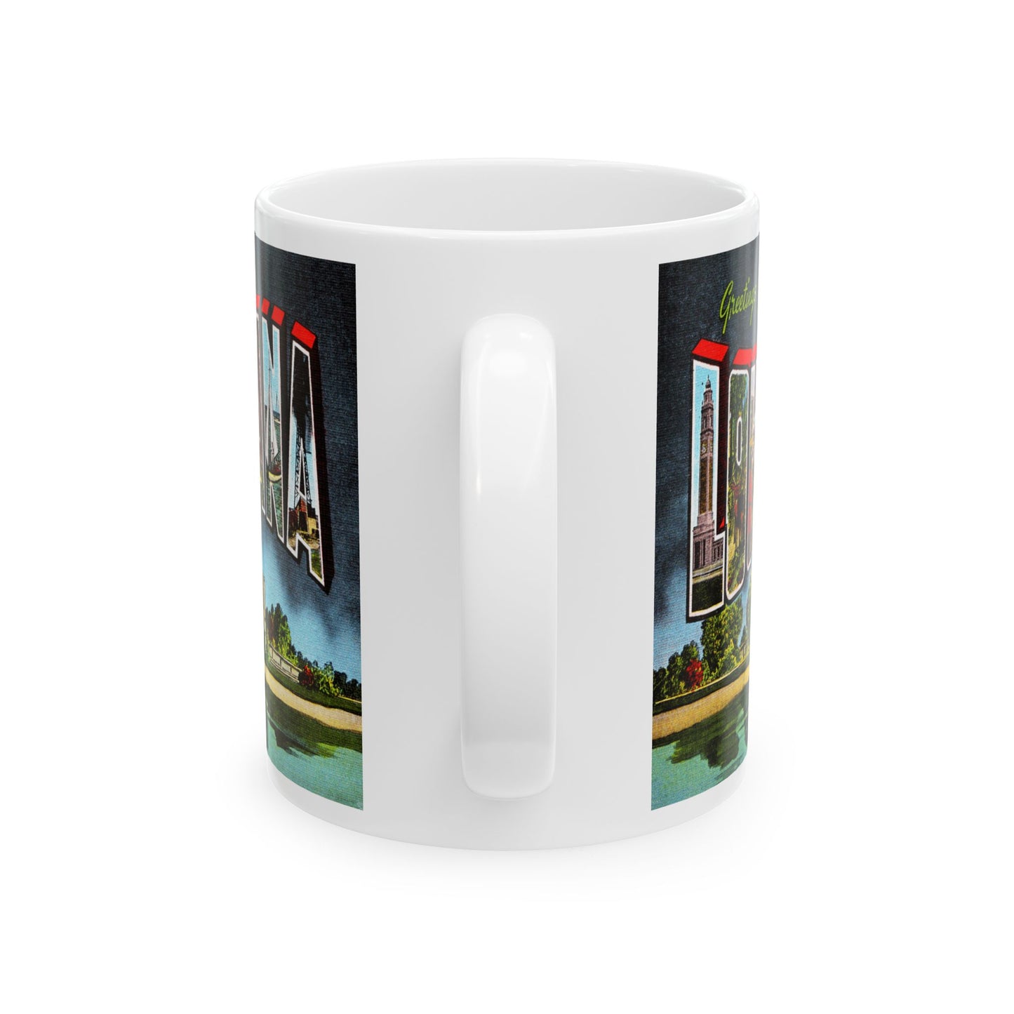 Memebly Scenic Retro Greetings from Louisiana LA Coffee Mug