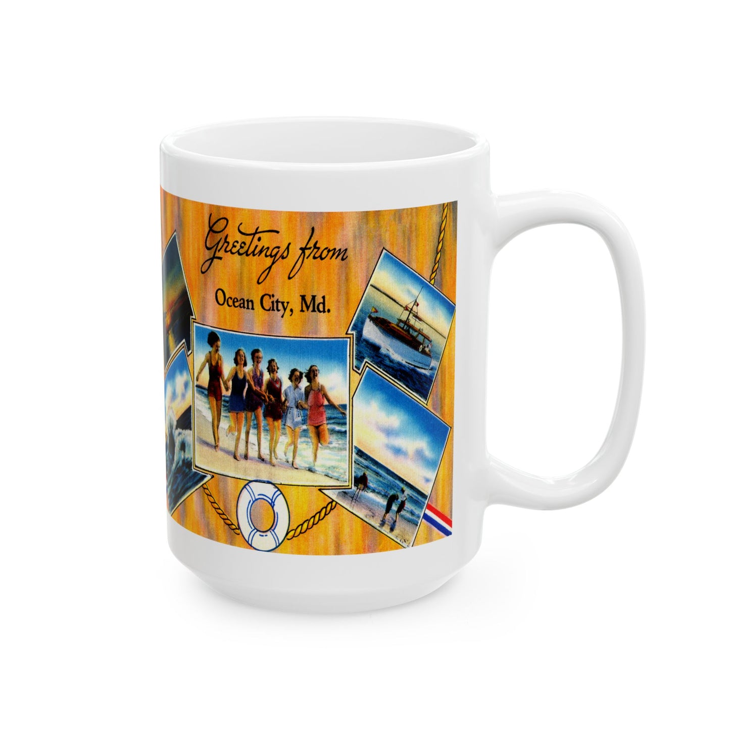 Memebly Retro  Greetings from Ocean City MD Maryland Coffee Mug