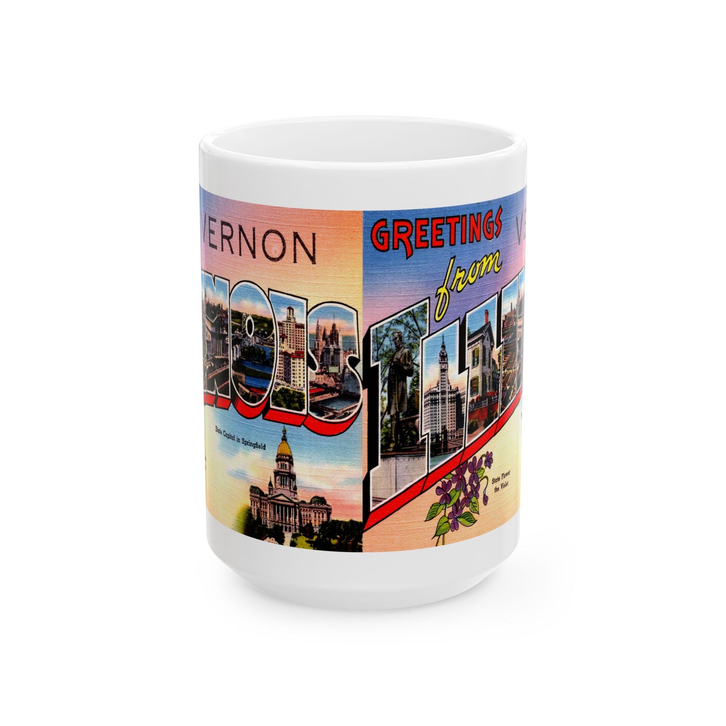 Memebly Vintage Greetings from Vernon IL Mug