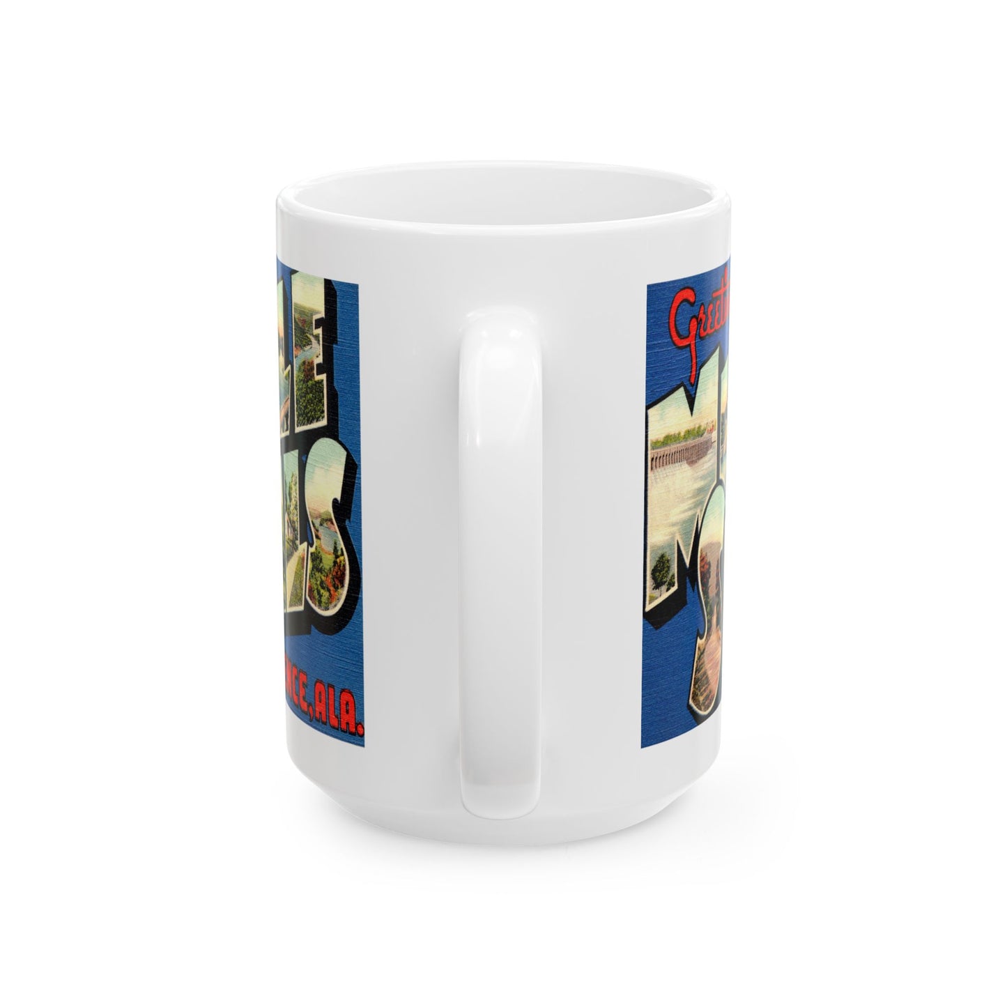 Memebly Retro Greetings from Muscle Shoals AL Coffee Mug