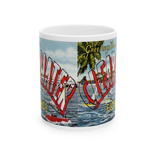 Memebly Retro Greetings from Clearwater FL Florida Coffee Mug