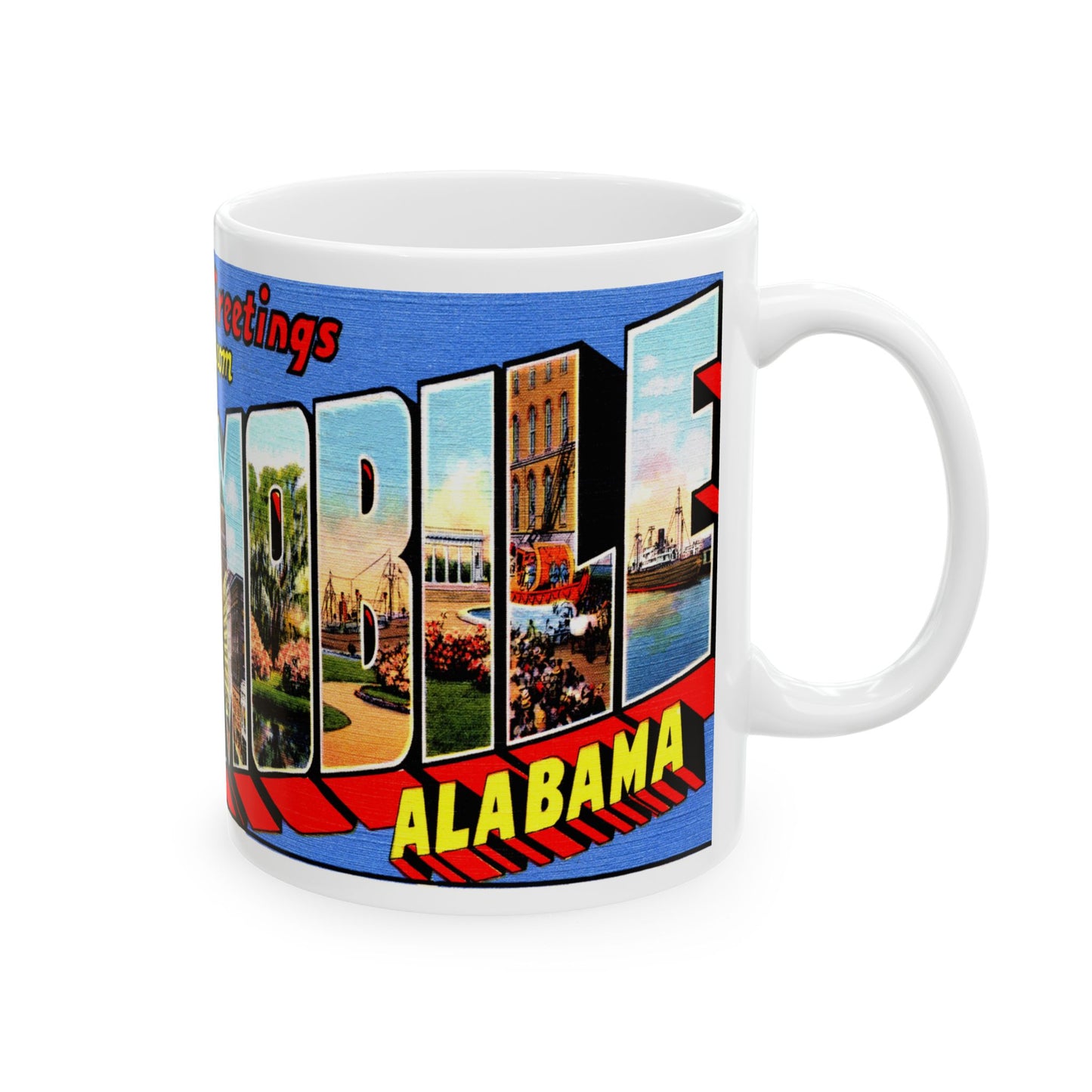 Memebly Vintage Greetings from Mobile AL Coffee Mug