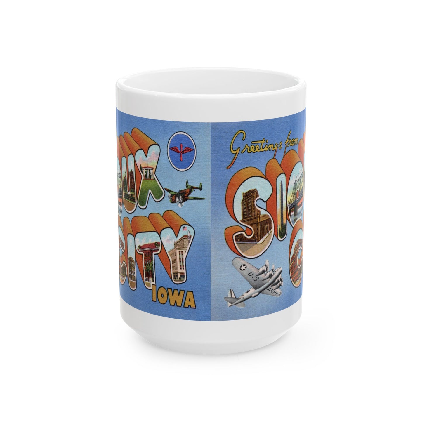 Memebly Scenic Vintage Greetings from Sioux City IA Coffee Mug