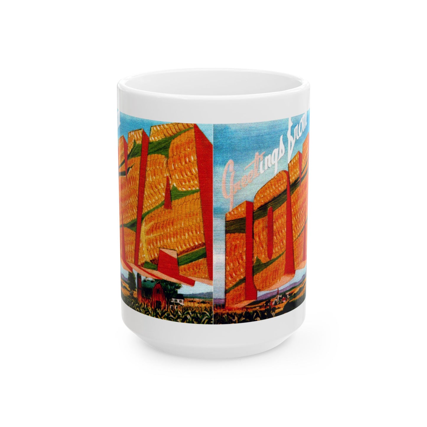 Memebly Retro Greetings from Iowa IA Coffee Mug